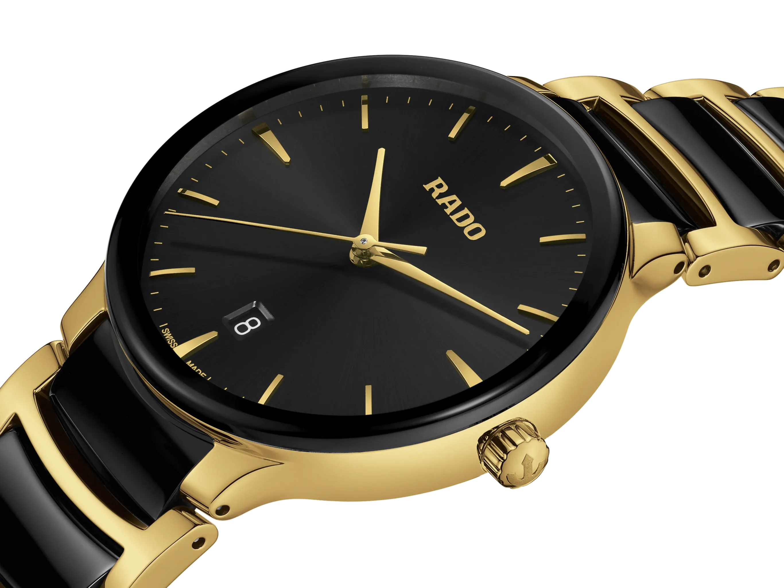 RADO Centrix 39.5mm Gold-Black Ceramic Men's Watch R30022152
