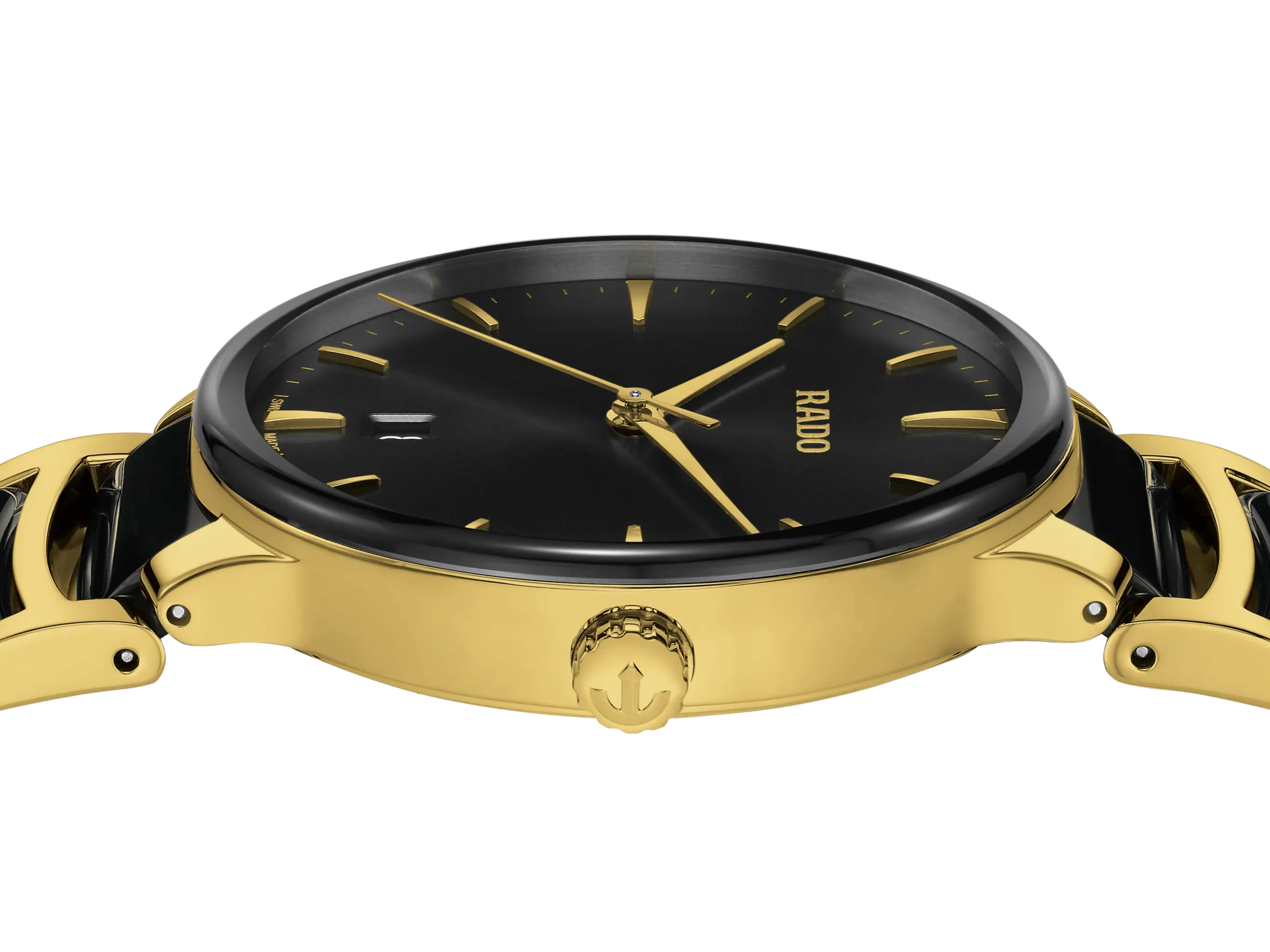 RADO Centrix 39.5mm Gold-Black Ceramic Men's Watch R30022152