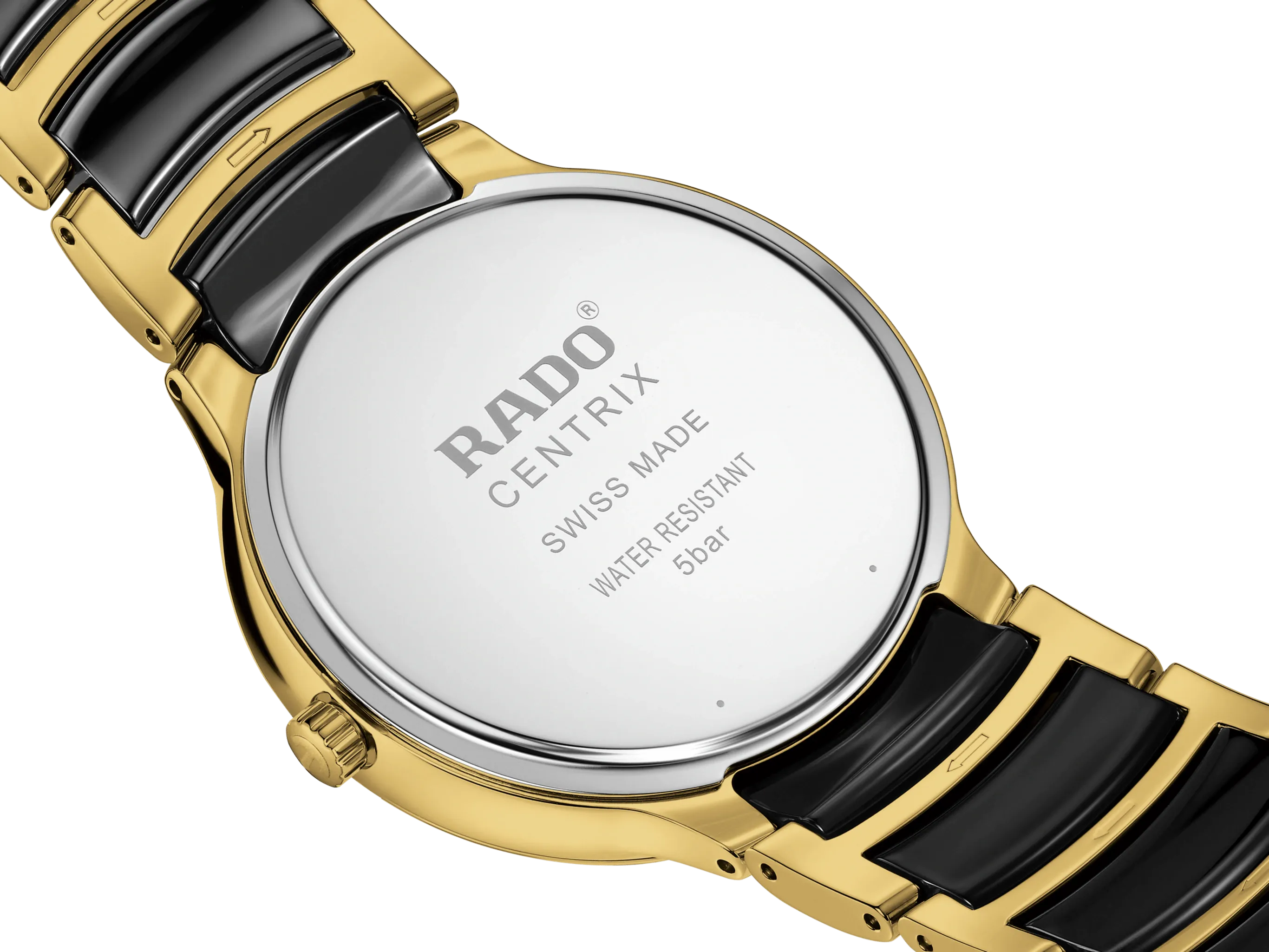 RADO Centrix 39.5mm Gold-Black Ceramic Men's Watch R30022152