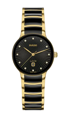 RADO Centrix Automatic Diamonds 30.5mm Gold-Black Women's Watch R30025742