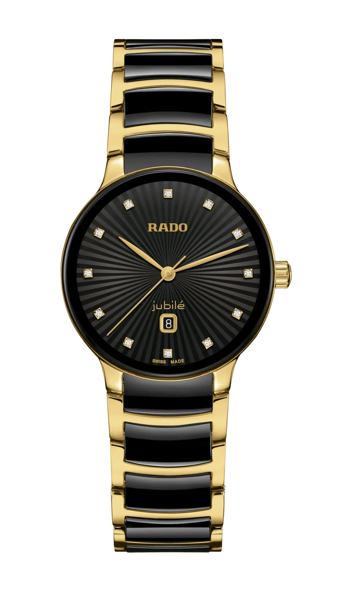 RADO Centrix Automatic Diamonds 30.5mm Gold-Black Women's Watch R30025742