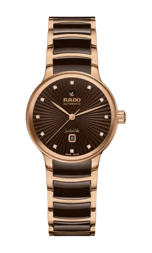 RADO Centrix Automatic Diamonds 30.5mm Rose Gold-Brown Women's Watch R30019732