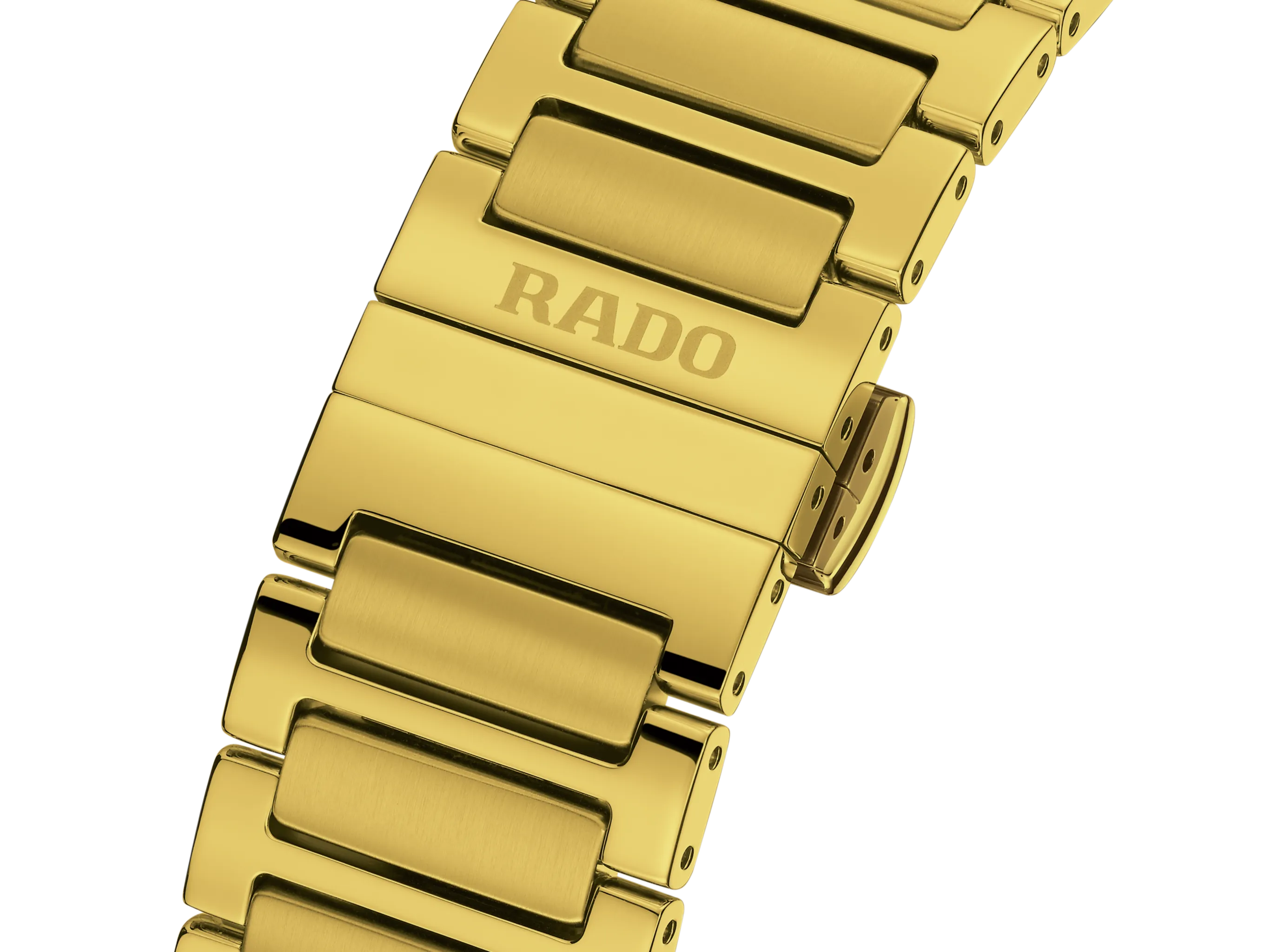 Rado DiaStar Original 38mm Pattern Dial Yellow Gold PVD Men's Watch R12161653