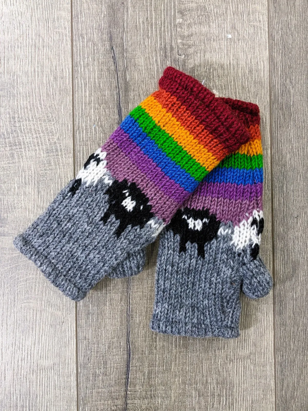 Rainbow And Sheep Handwarmers