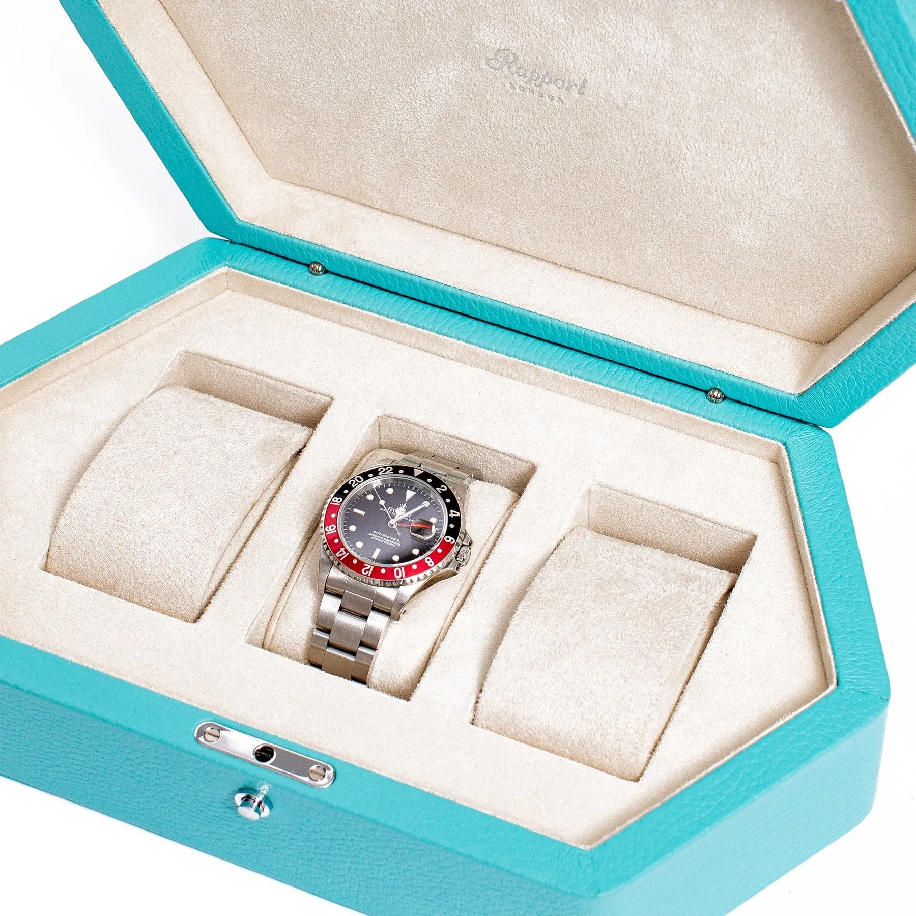 Rapport - Portobello Triple Watch Box in Blue Leather | TA43