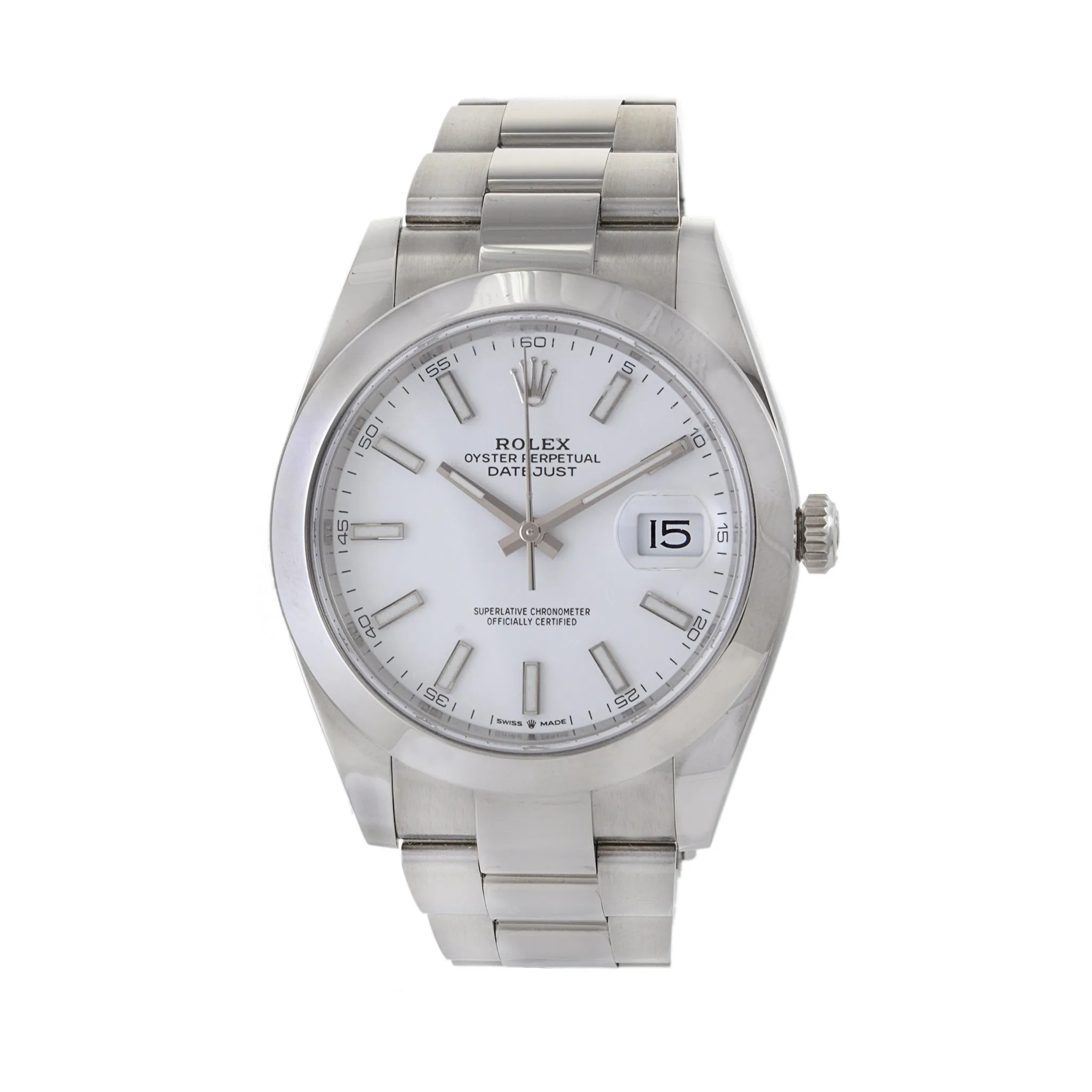 Rolex Datejust 41 White Dial Reference 126300
