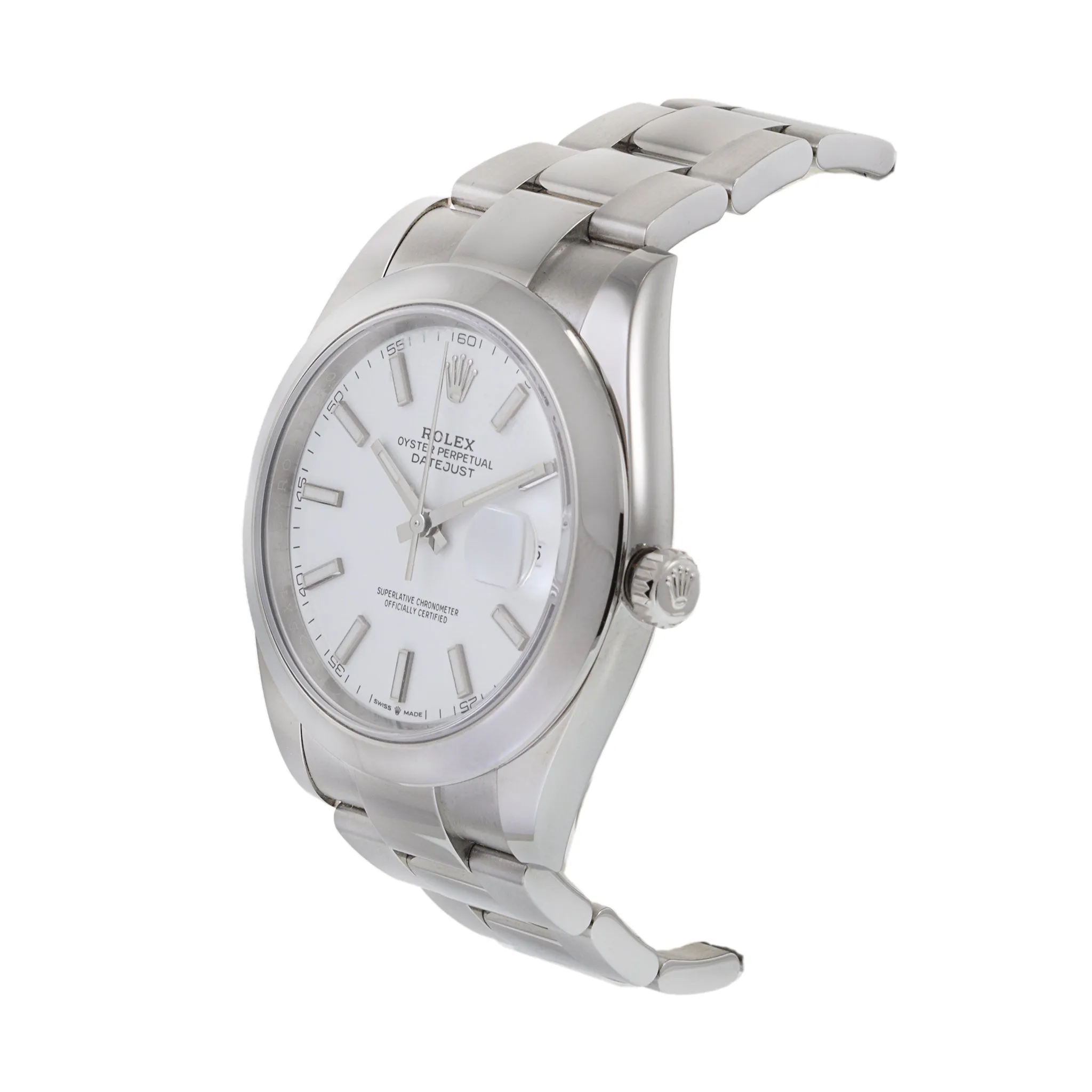 Rolex Datejust 41 White Dial Reference 126300