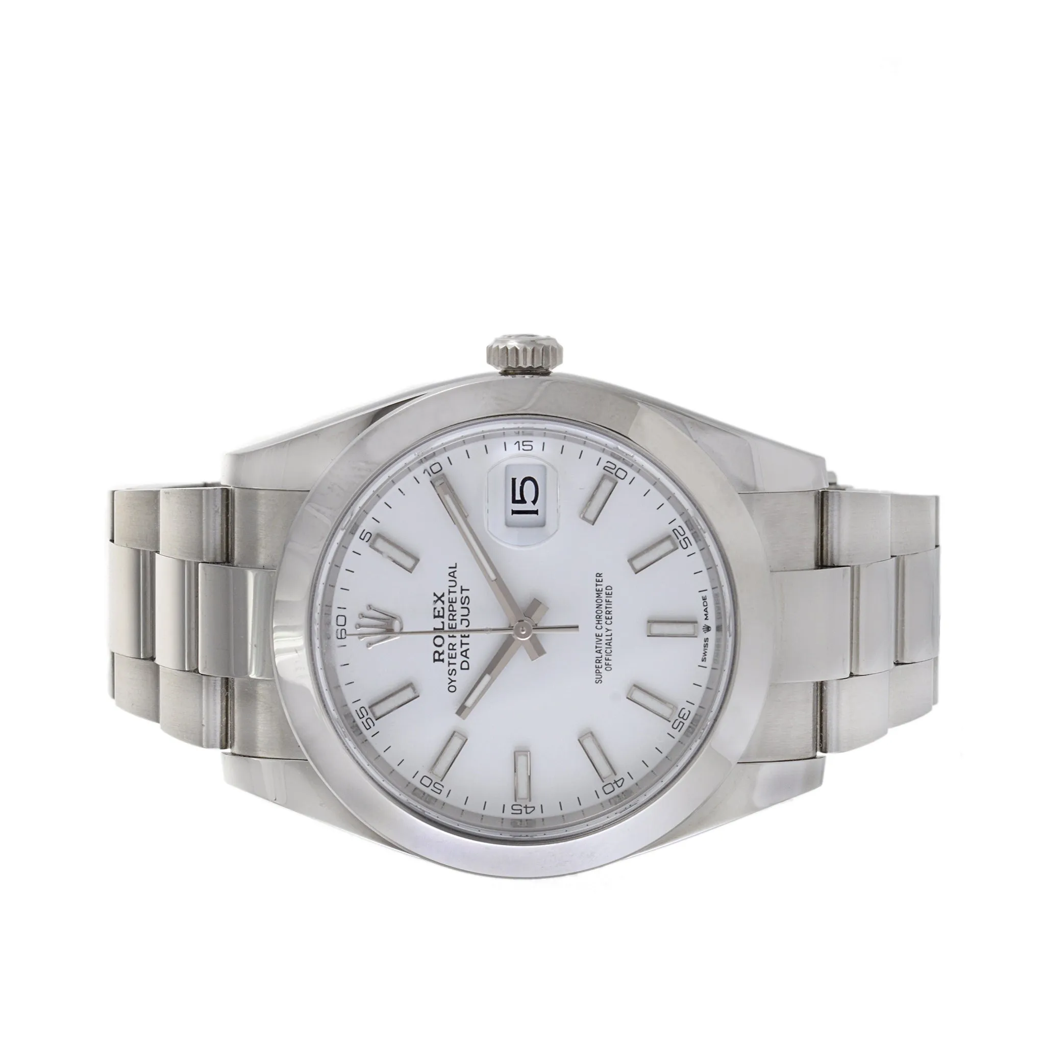Rolex Datejust 41 White Dial Reference 126300