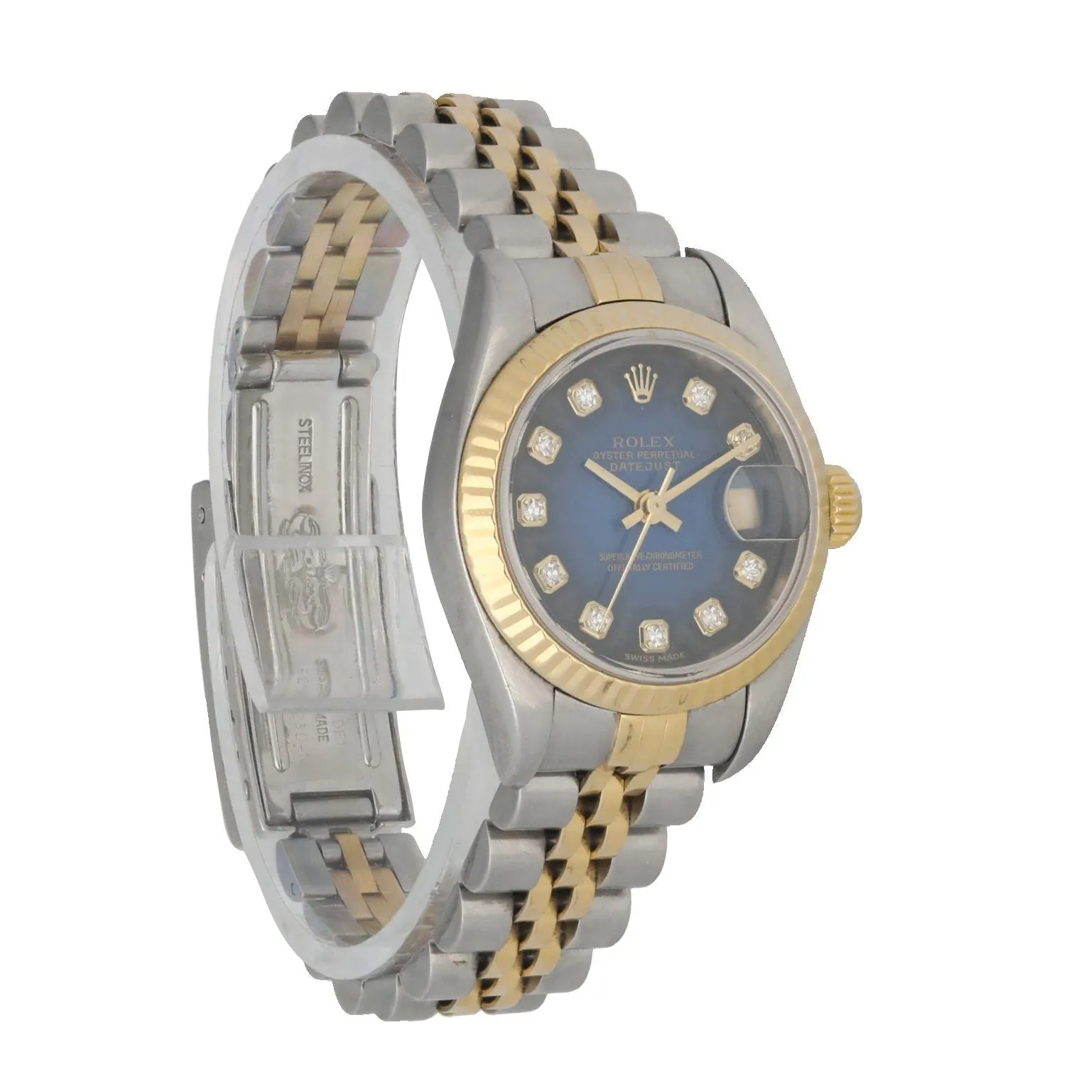 Rolex Datejust 79173 Blue Vignette Dial Ladies Watch