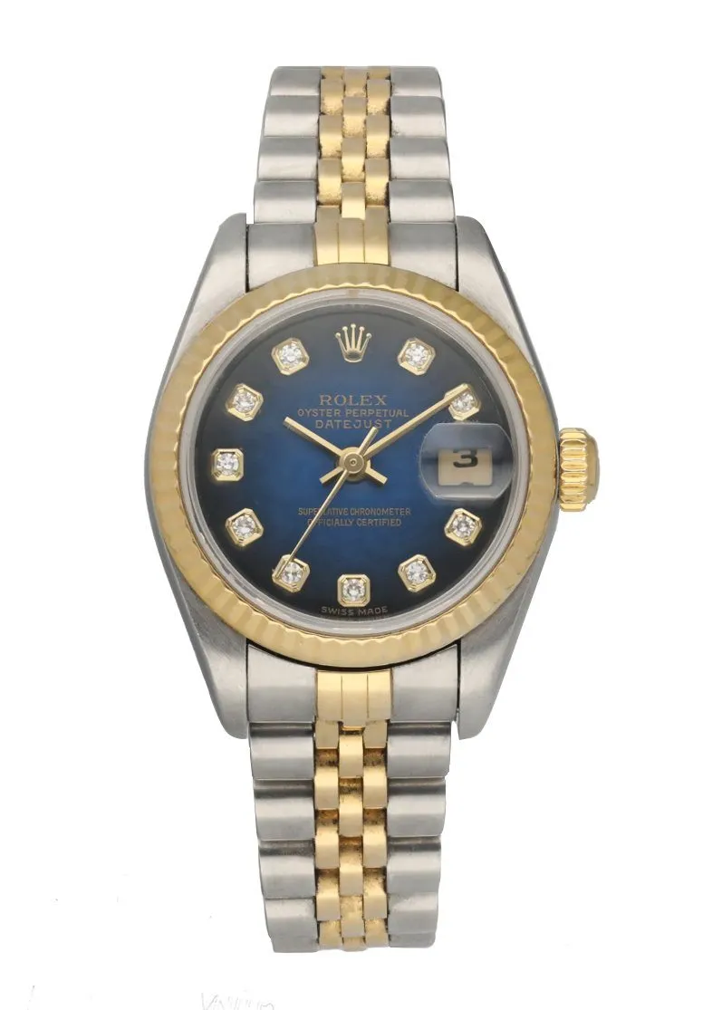 Rolex Datejust 79173 Blue Vignette Dial Ladies Watch