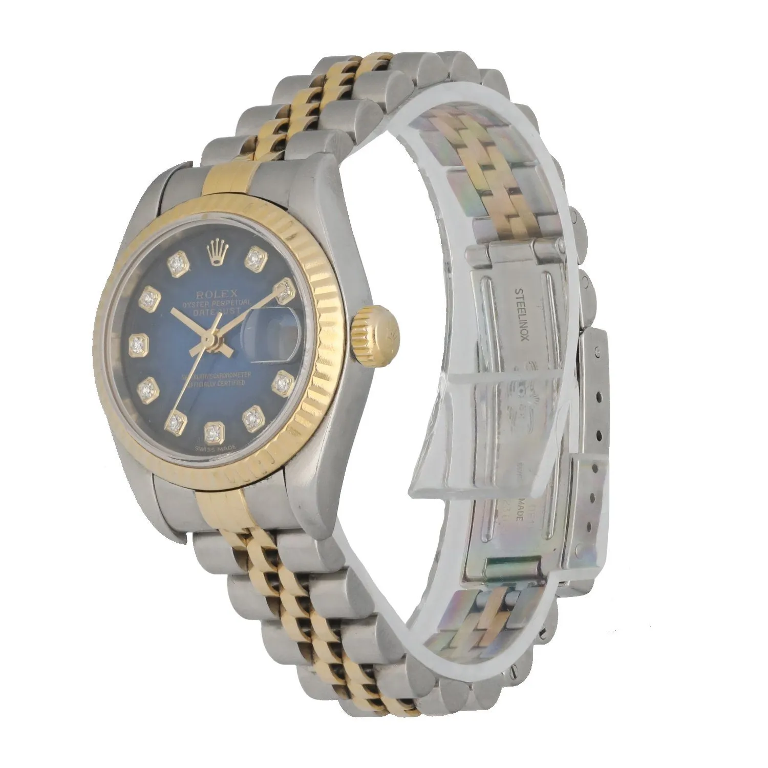 Rolex Datejust 79173 Blue Vignette Dial Ladies Watch
