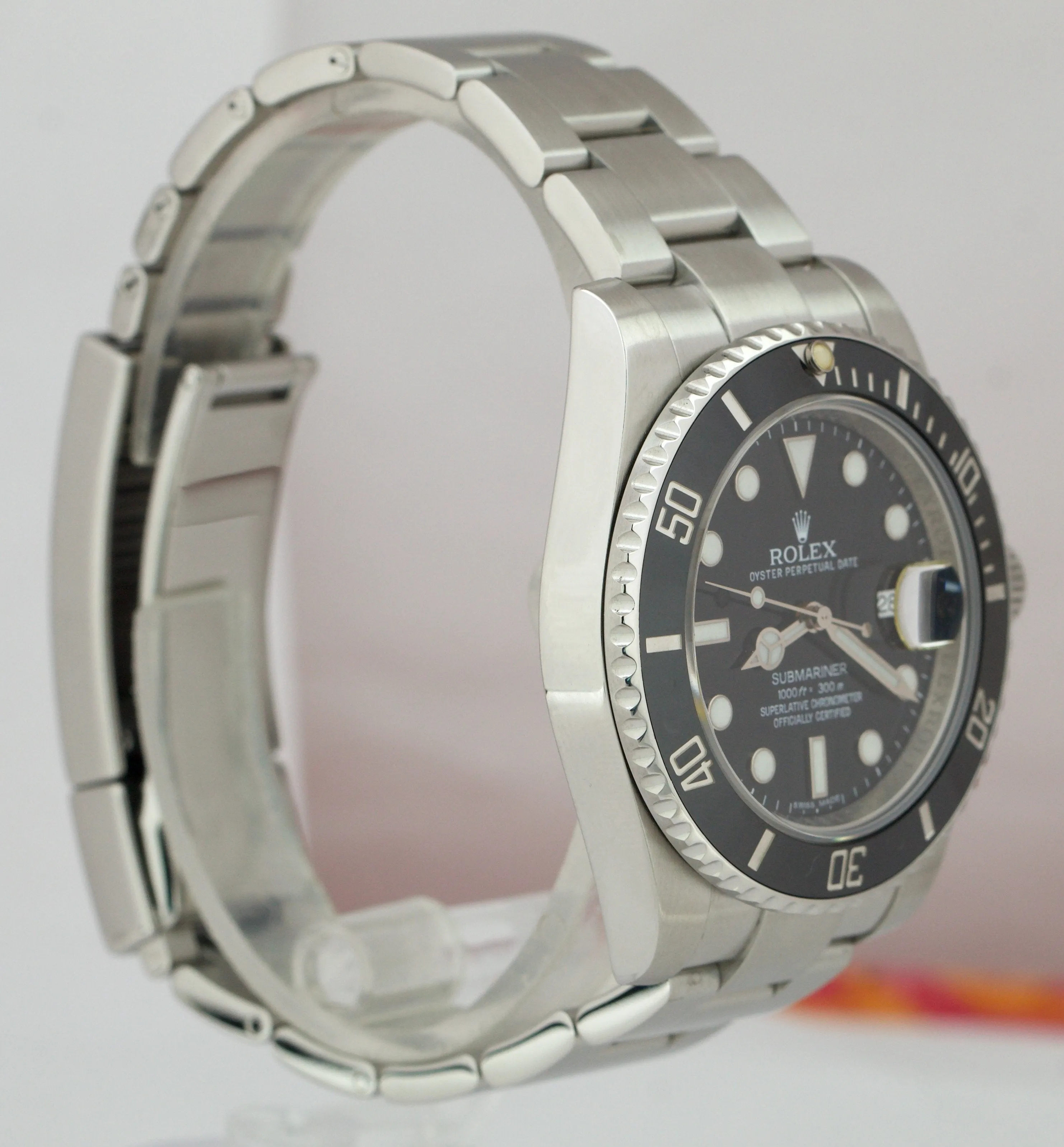 Rolex Submariner Date Stainless Steel Black Ceramic 40mm Dive Watch 116610 LN