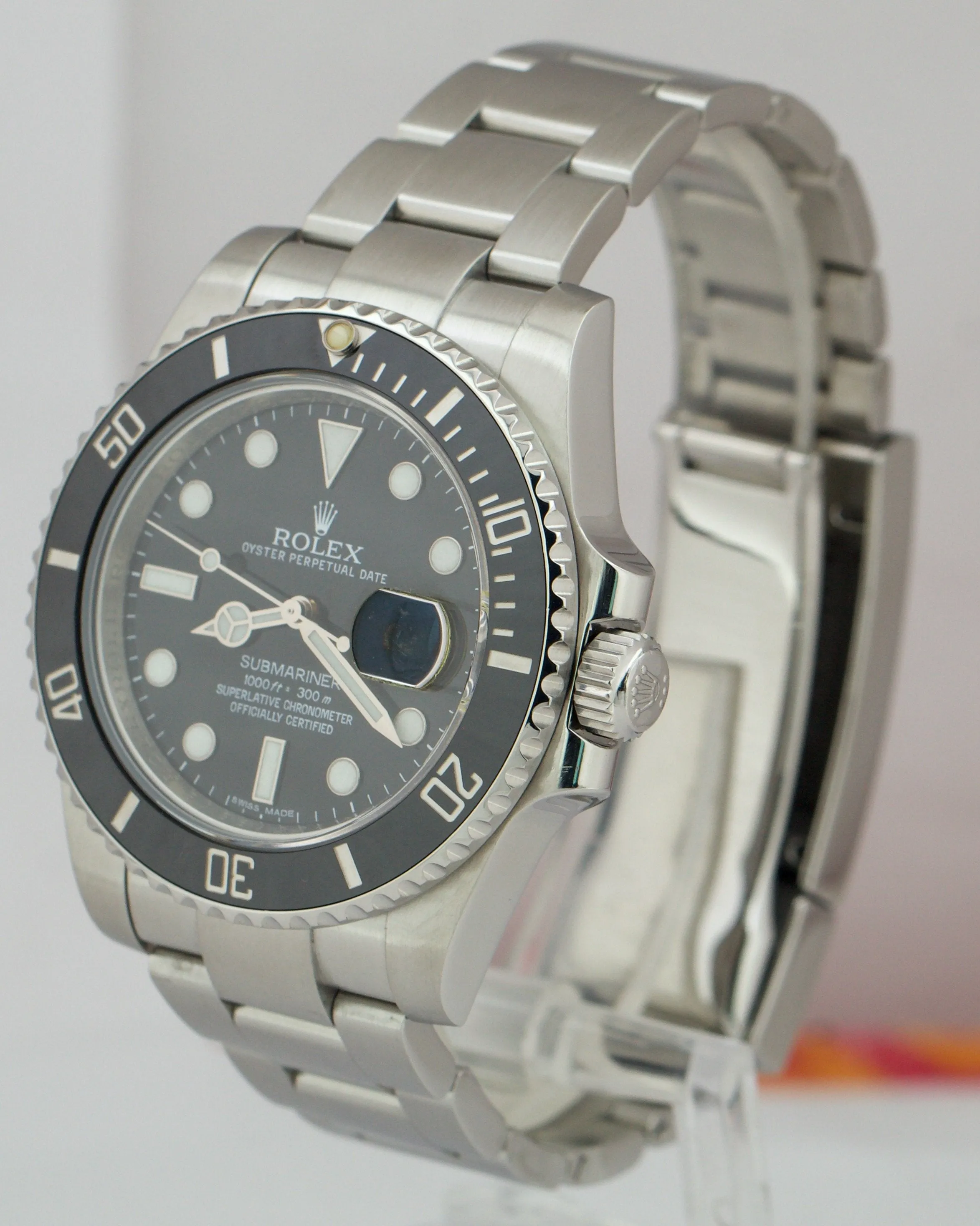 Rolex Submariner Date Stainless Steel Black Ceramic 40mm Dive Watch 116610 LN