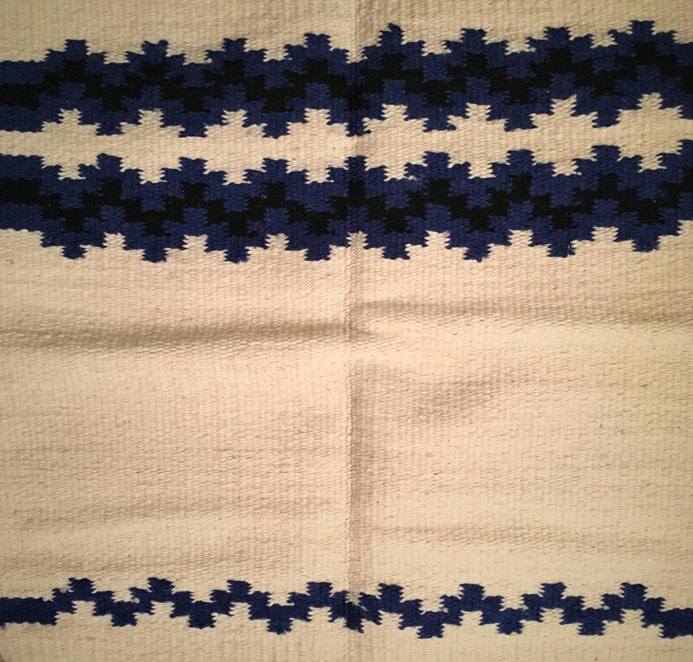 Saddle Blanket Big Country Ivory Blue Black