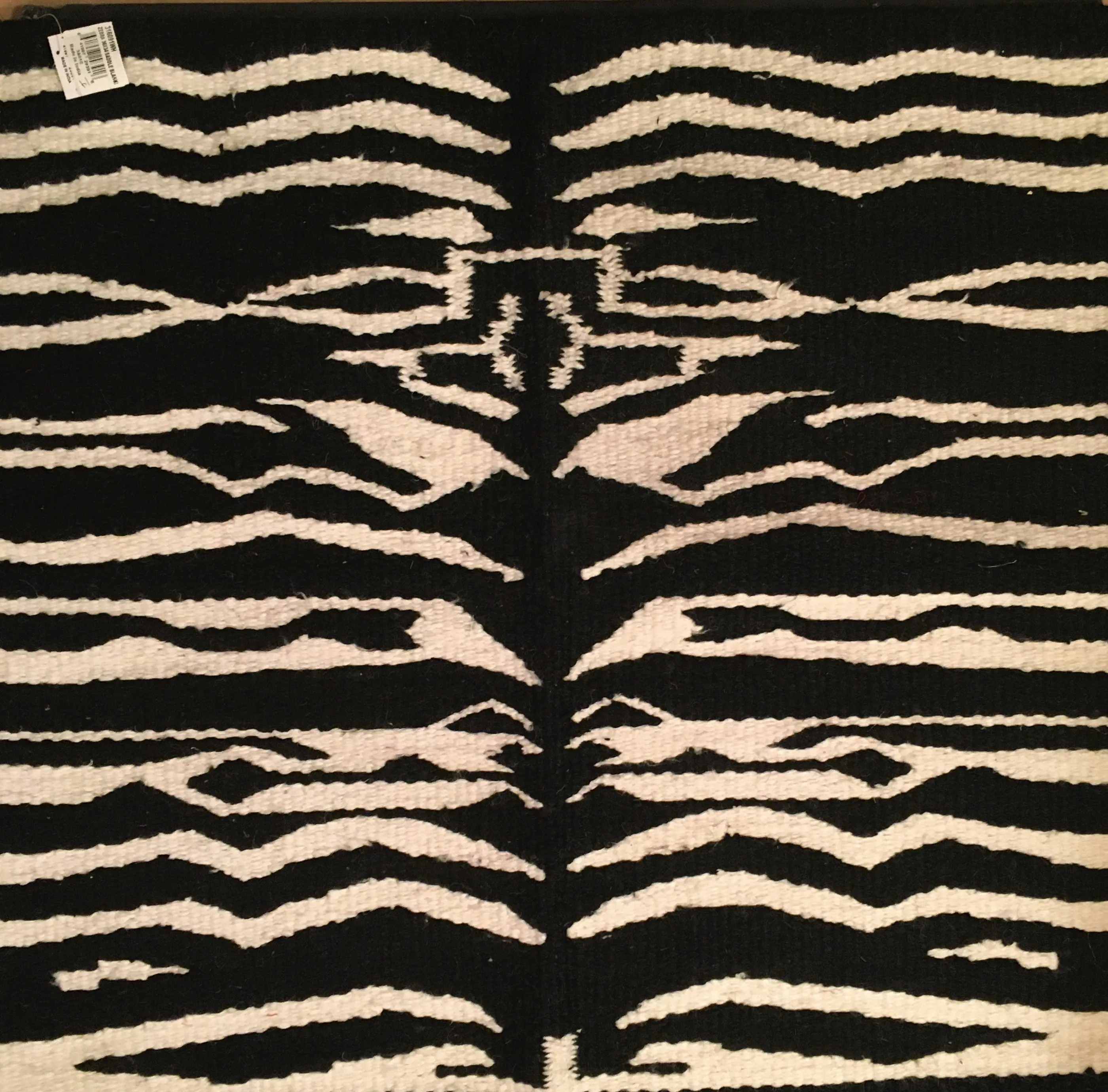 Saddle Blanket Zebra Print Black and White