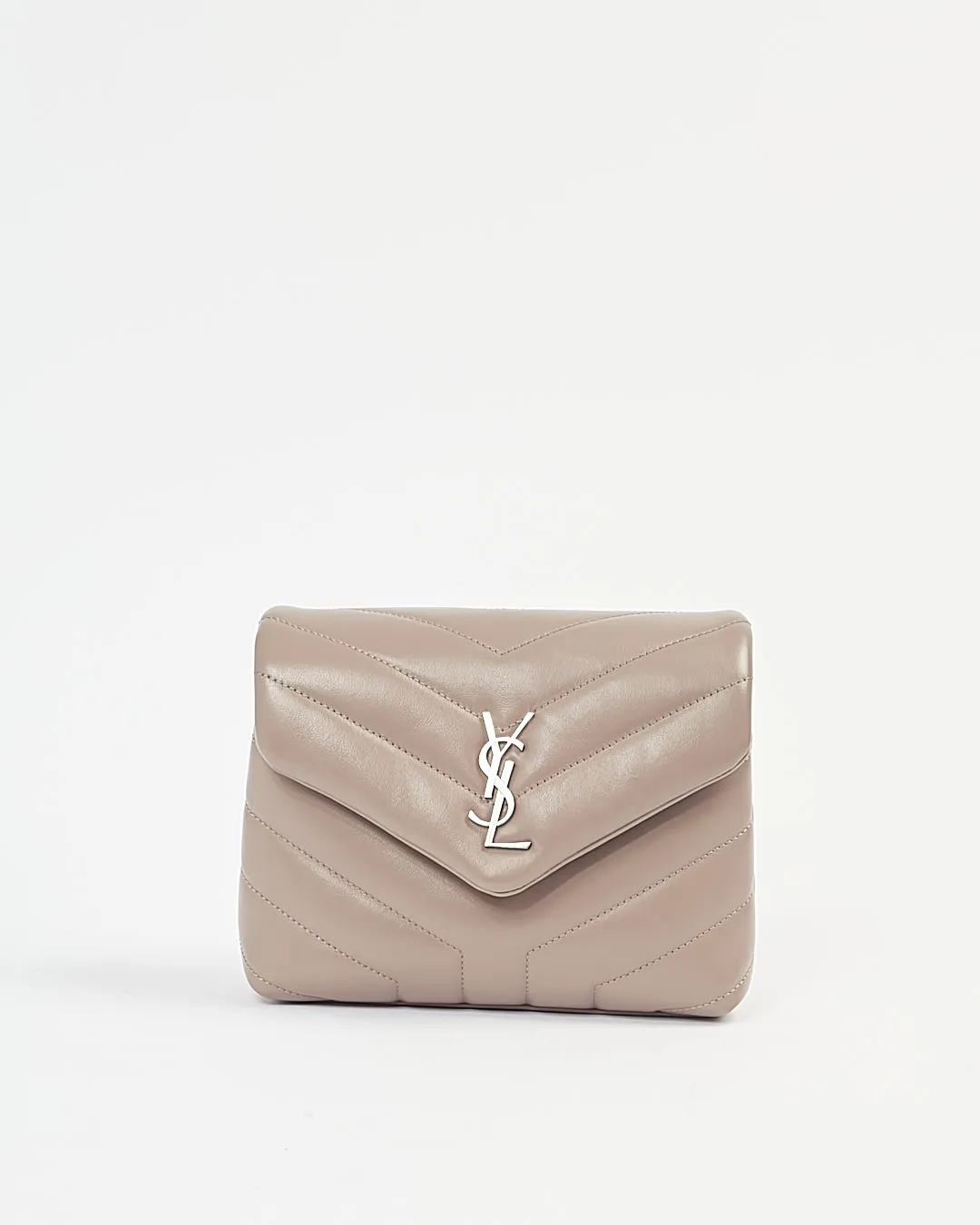 Saint Laurent Mink Chevron Leather Matelasse Lou Lou Toy Bag