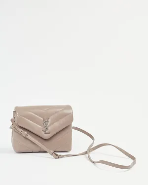 Saint Laurent Mink Chevron Leather Matelasse Lou Lou Toy Bag