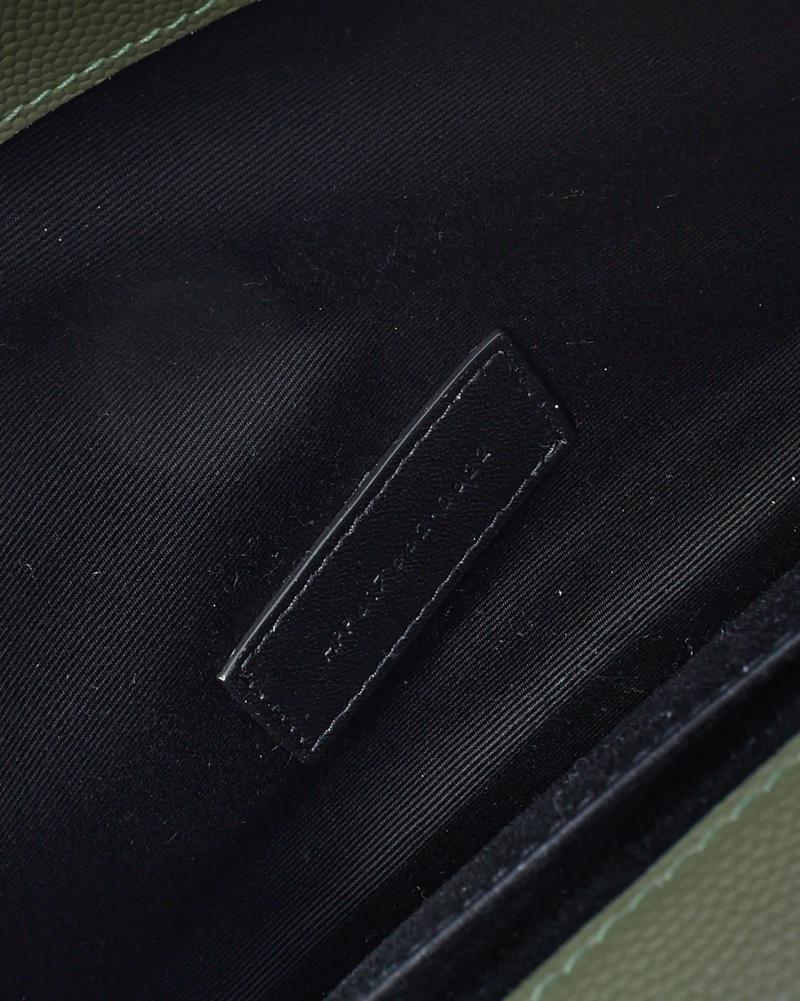 Saint Laurent Sage Green Grained Leather Matlassé Cassandra Clutch