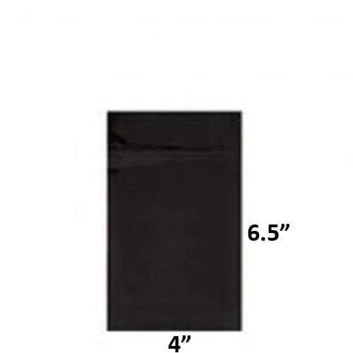 SAMPLE of Mylar Bag Black/Clear - 1/4 Oz - 7 Grams - 4 x 6.5" - (1 Count SAMPLE)