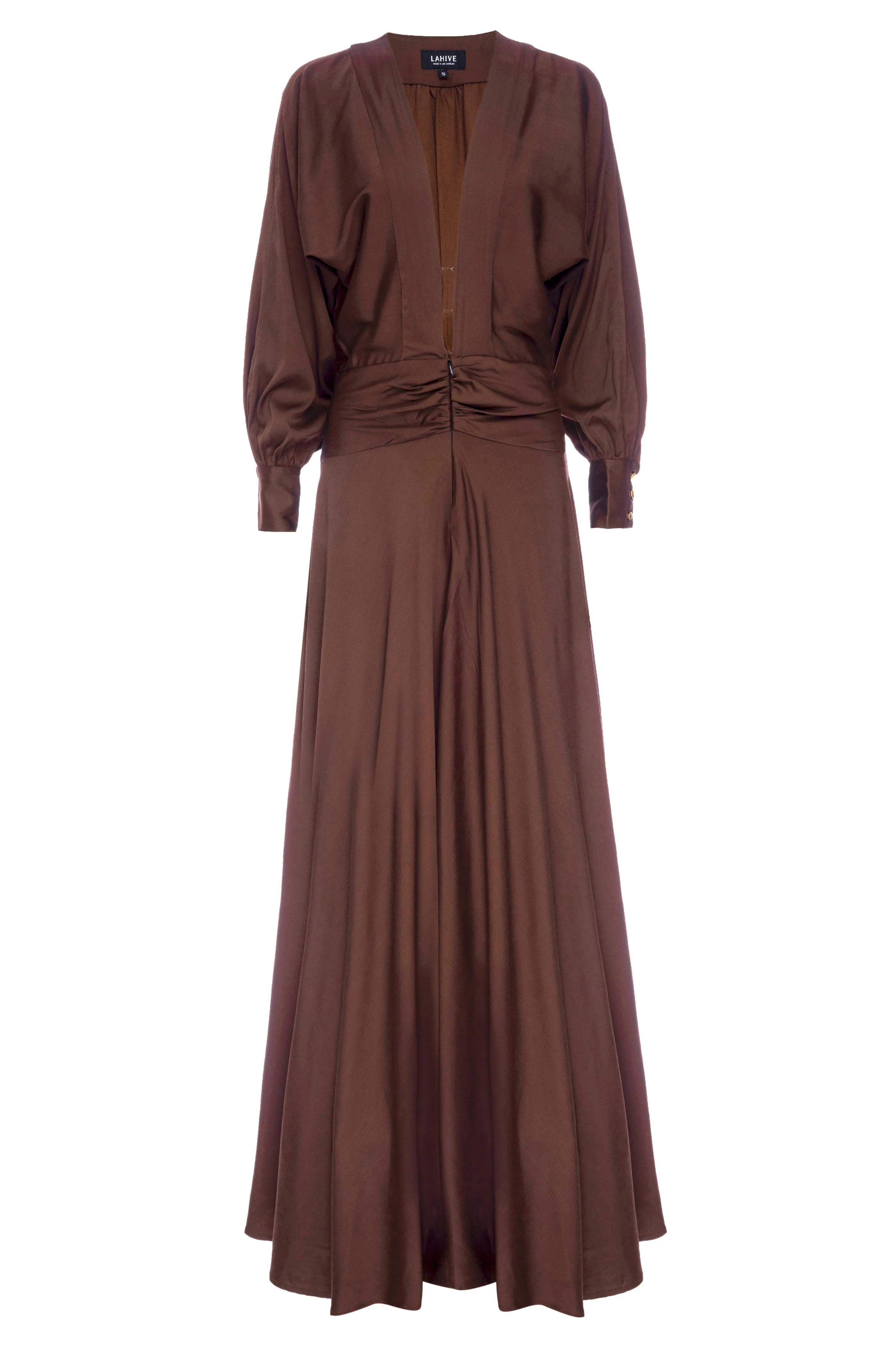 SANJI V-neck Merlot Dress