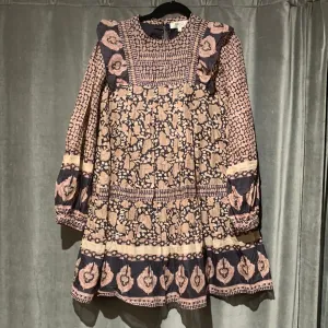 SEA New York Pink Long Sleeve Cotton Mini Tunic Dress