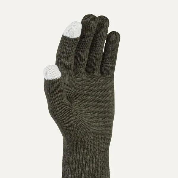 Sealskinz Hanworth Merino Wool Gloves | Olive Green