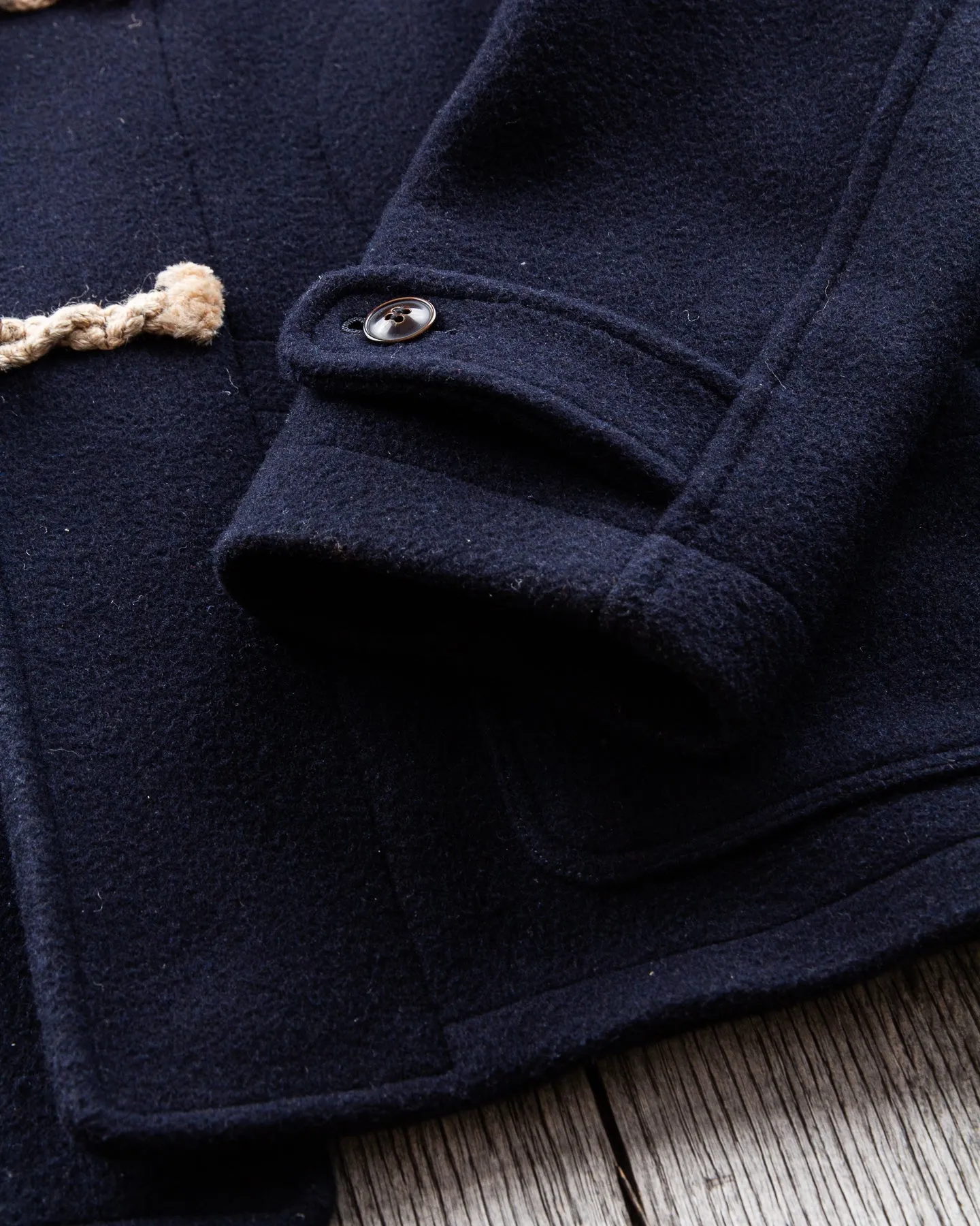 Second Hand Buzz Rickson's Short Wool Duffle Coat Navy
