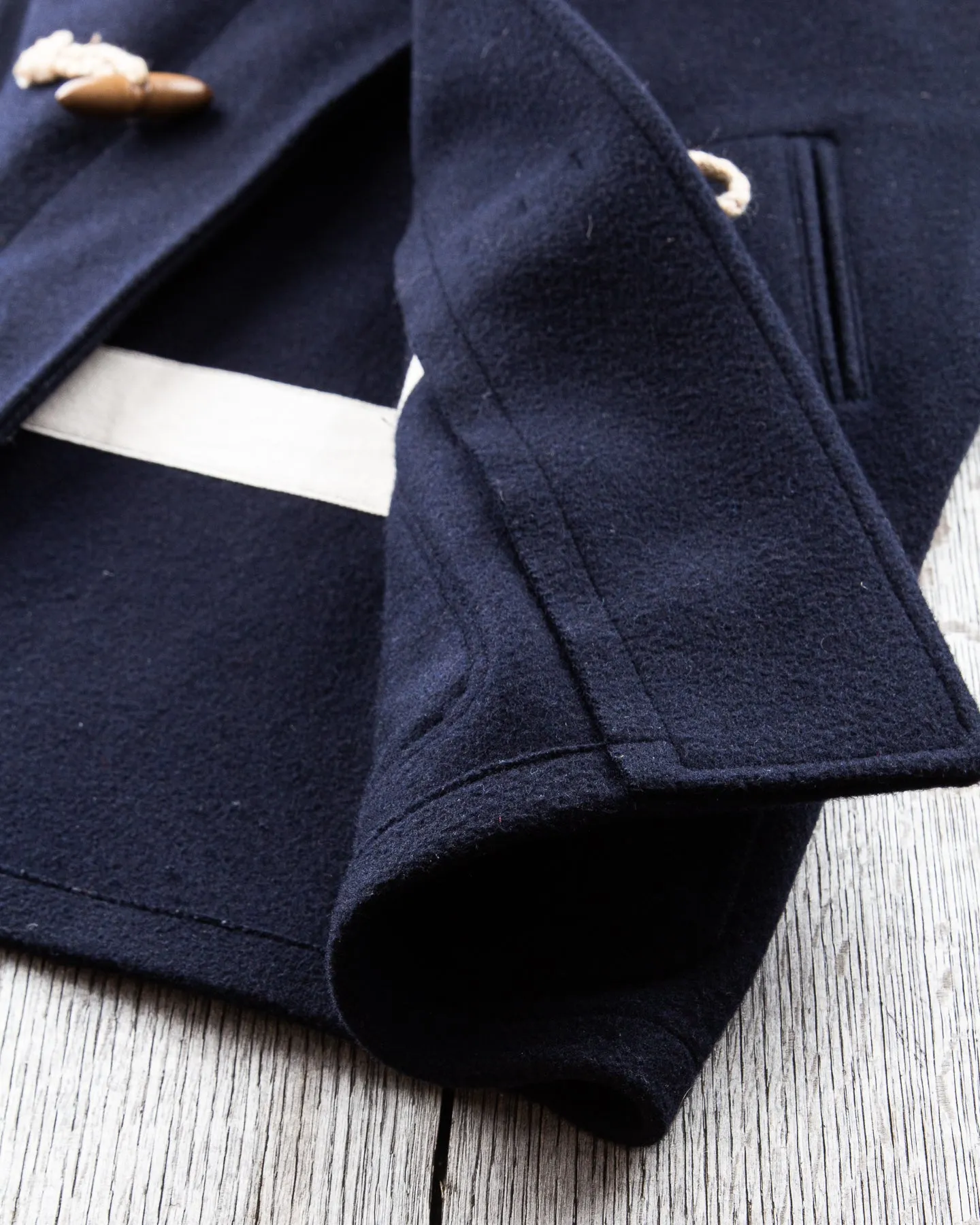 Second Hand Buzz Rickson's Short Wool Duffle Coat Navy
