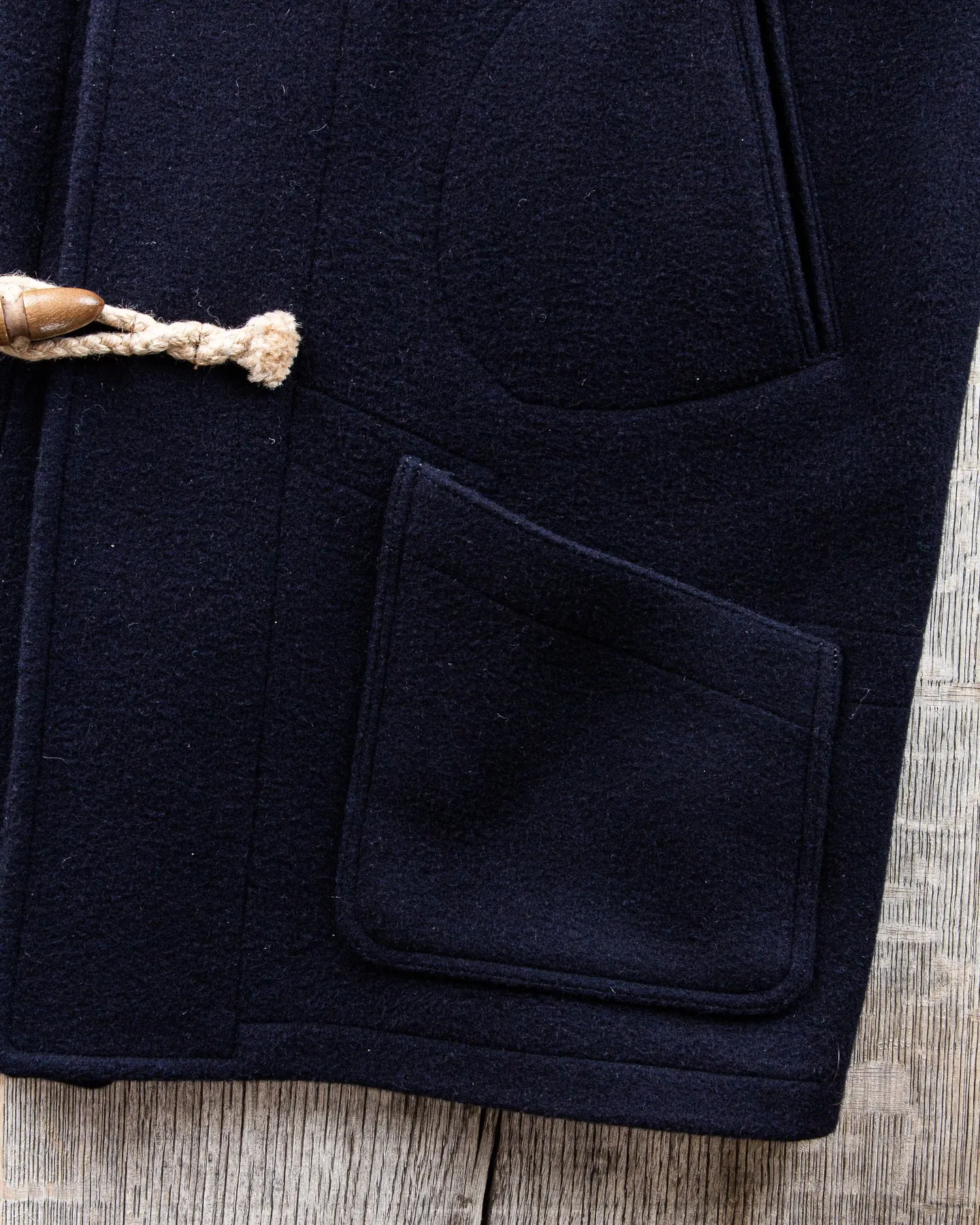 Second Hand Buzz Rickson's Short Wool Duffle Coat Navy