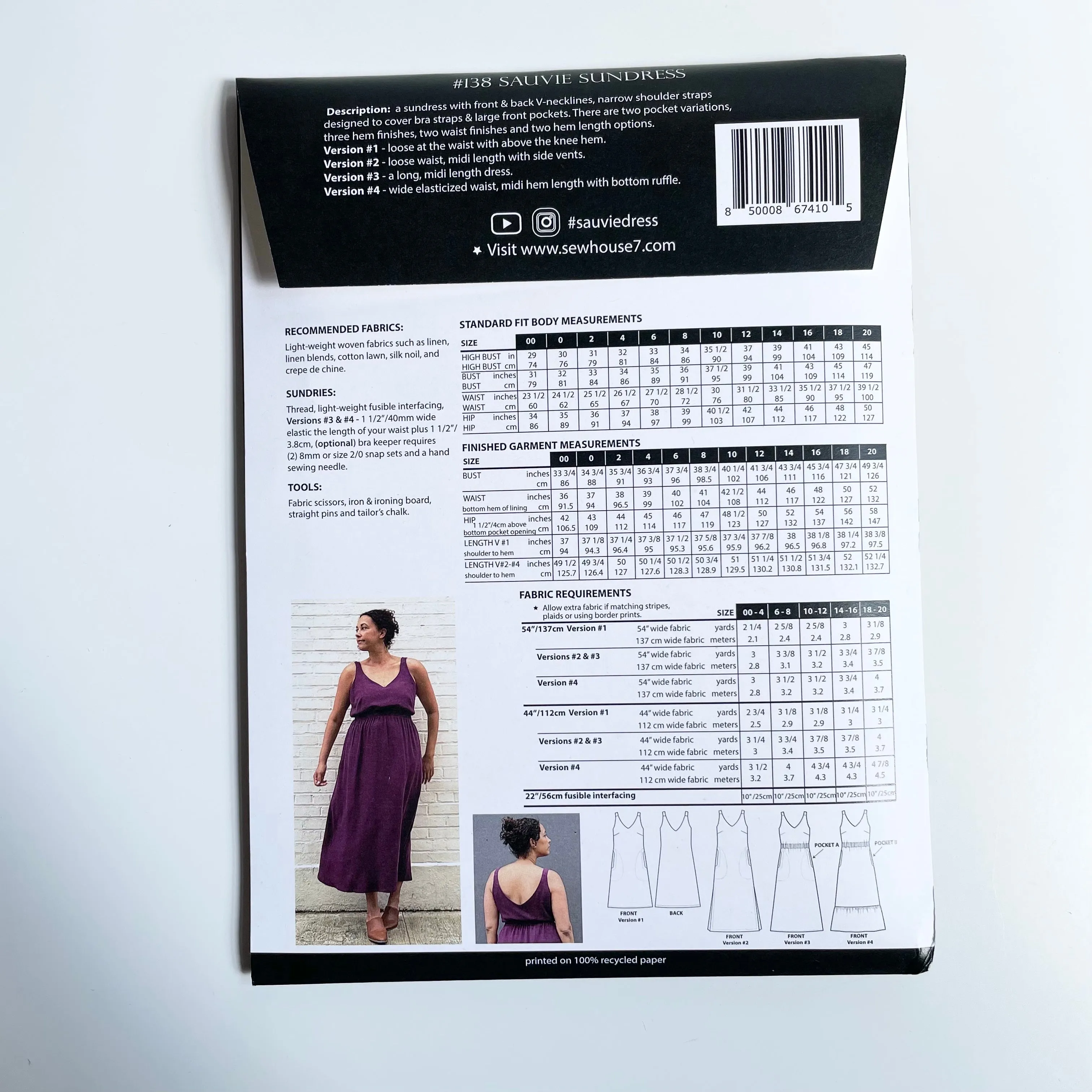 Sew House Seven Patterns : Sauvie Sundress