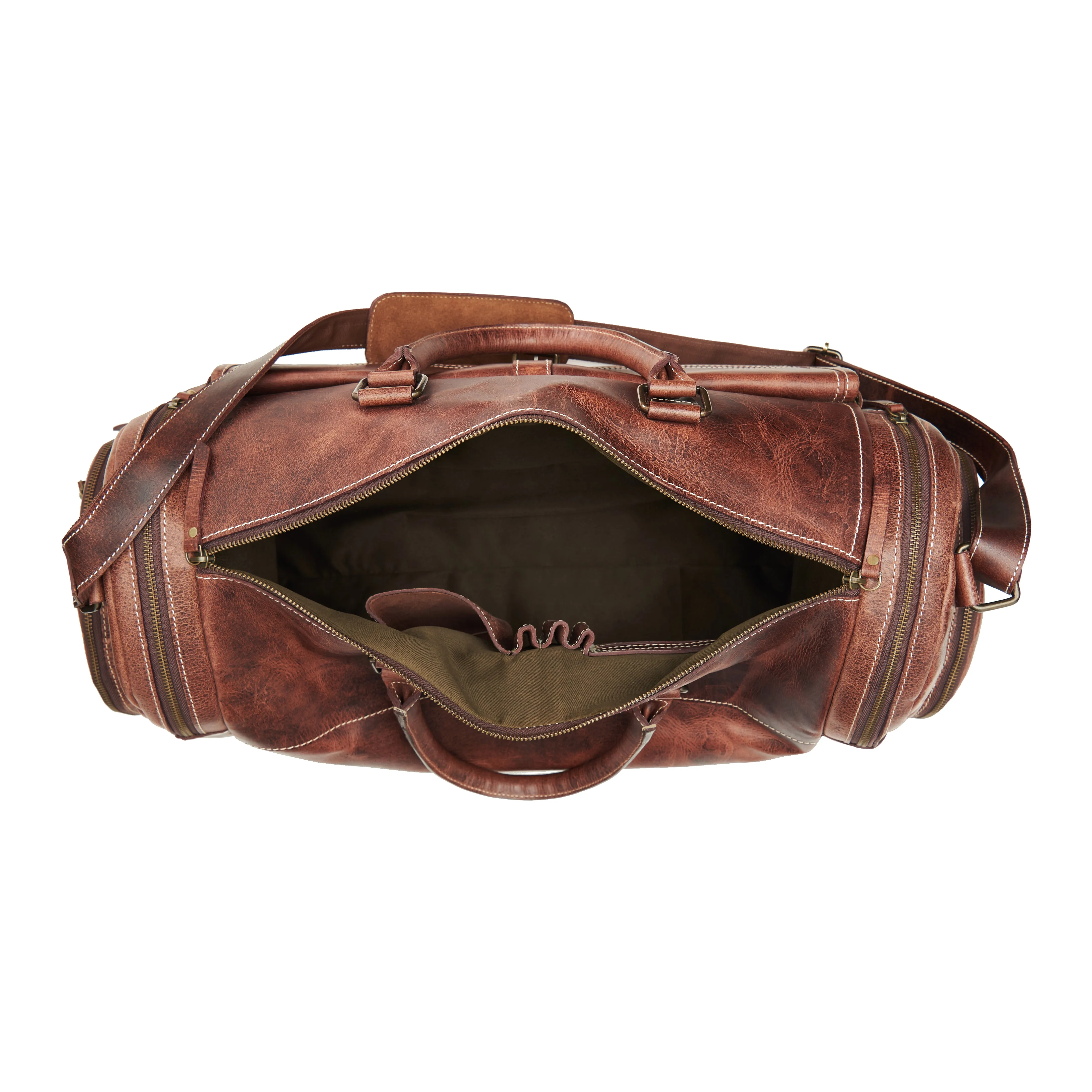 Shane Buffalo Leather Duffel Bag