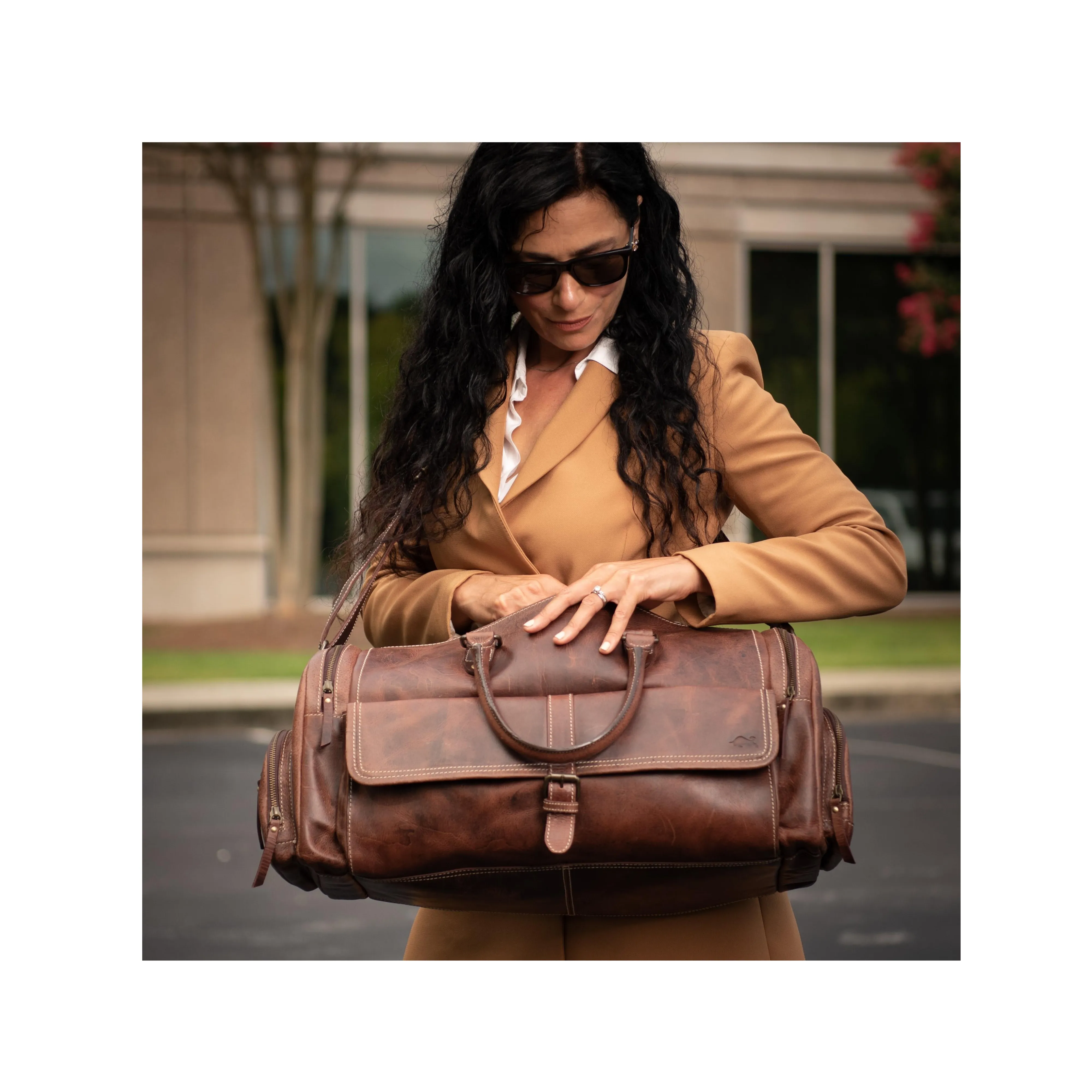 Shane Buffalo Leather Duffel Bag