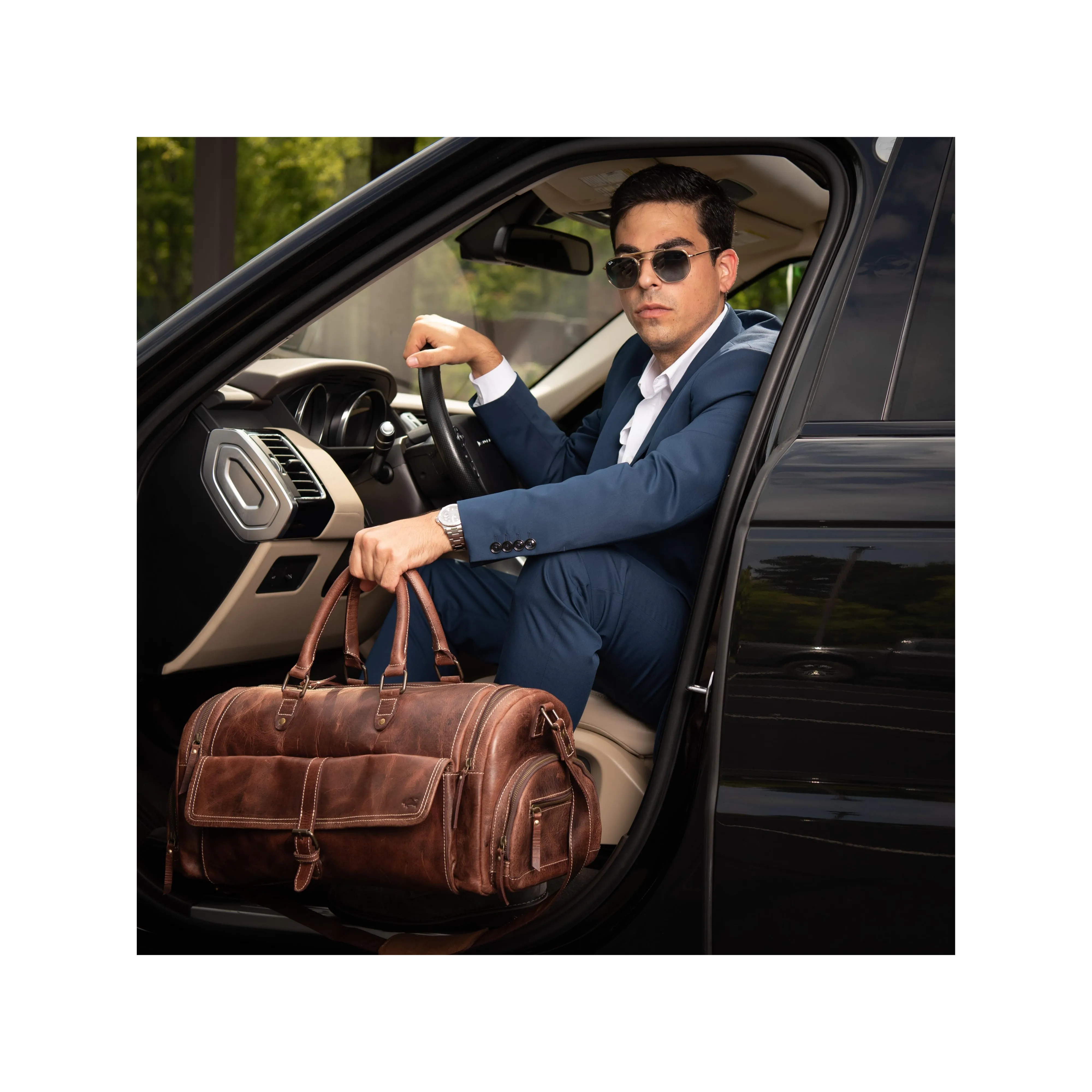 Shane Buffalo Leather Duffel Bag