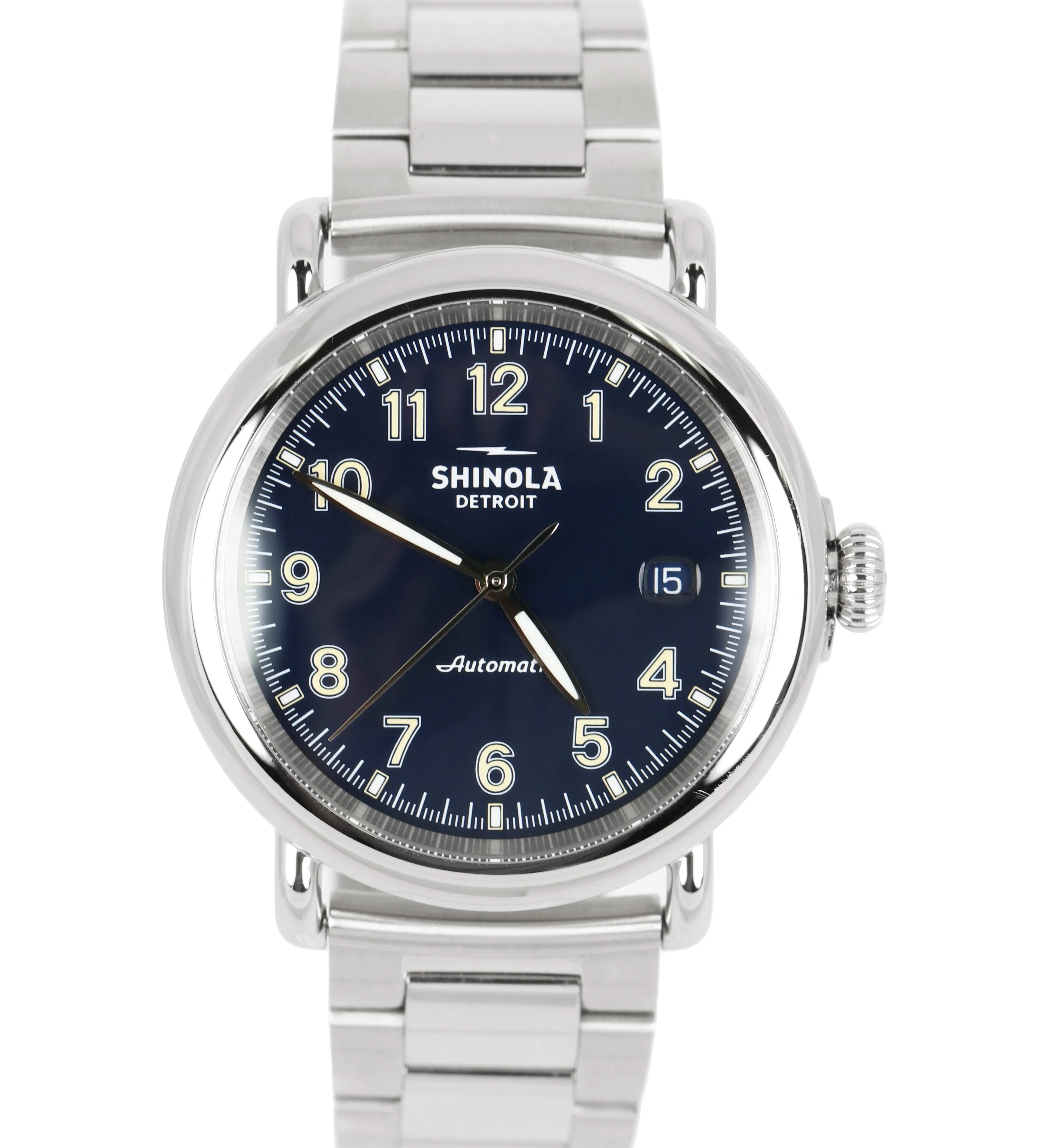 Shinola Detroit Canfield Blue Stainless Steel 43mm Automatic Watch