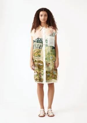 Sleeveless Shirt Dress, Bird