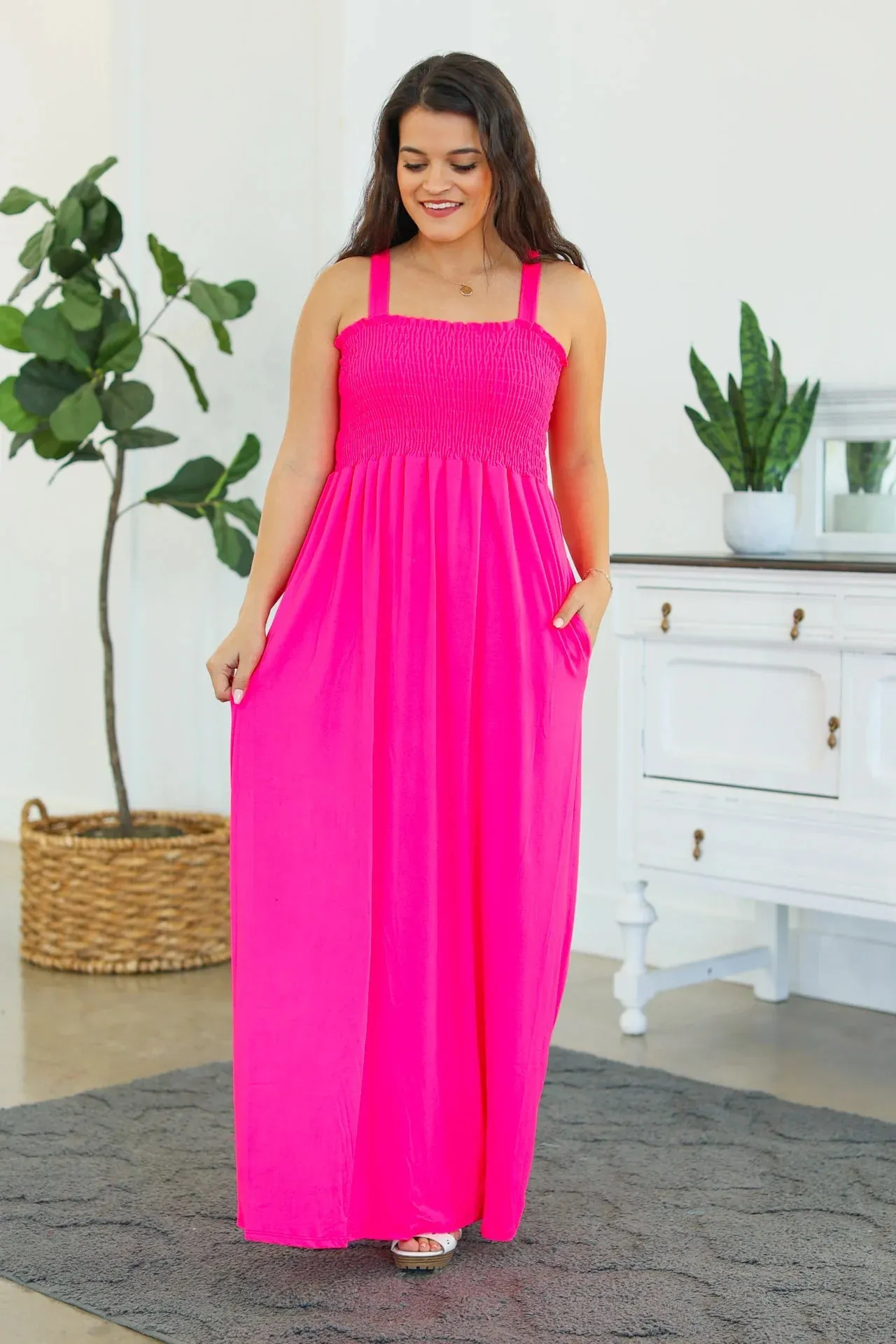Sleeveless Smocked Maxi Sundress