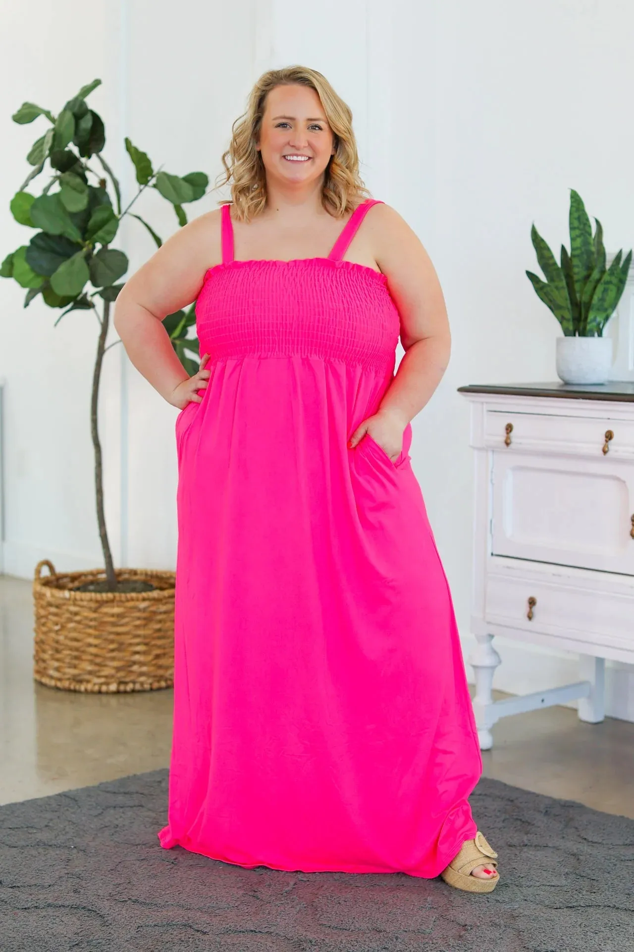 Sleeveless Smocked Maxi Sundress