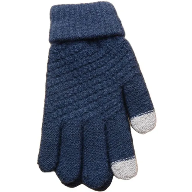 Smartphone Screen Gloves Women Girl Female Stretch Knitted Gloves Mittens Winter Thick Warm Accessories Woolen Guantes F3