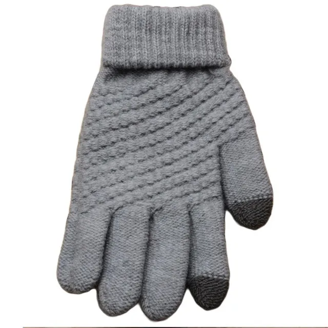 Smartphone Screen Gloves Women Girl Female Stretch Knitted Gloves Mittens Winter Thick Warm Accessories Woolen Guantes F3