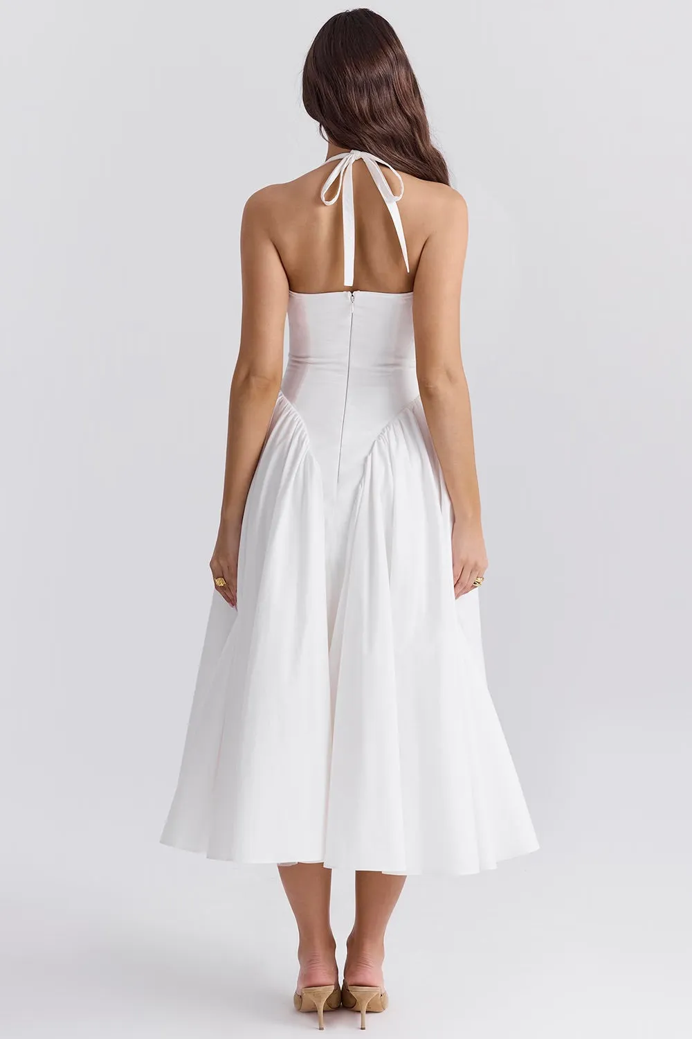 Sofia – Cotton-Rich Women’s Italian Halter Sundress