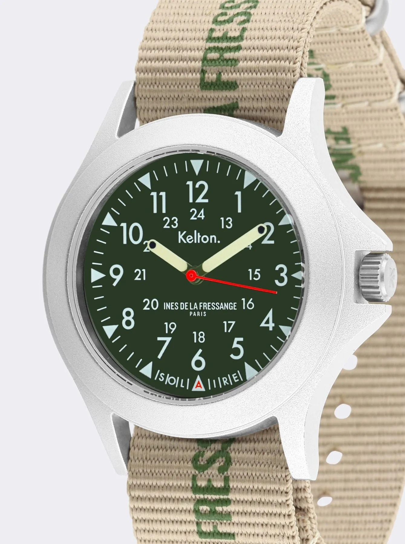 Solar Field sand watch Kelton x Ines de la Fressange Paris