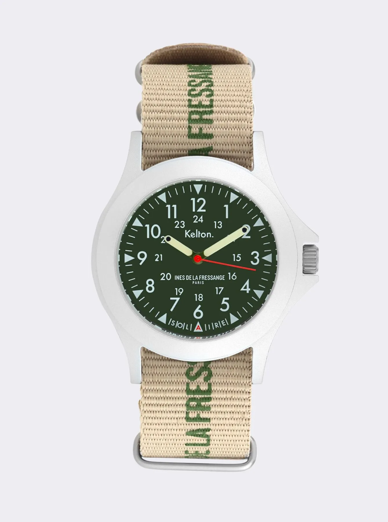 Solar Field sand watch Kelton x Ines de la Fressange Paris