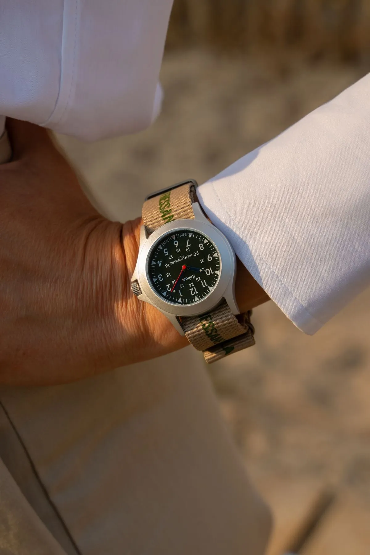 Solar Field sand watch Kelton x Ines de la Fressange Paris