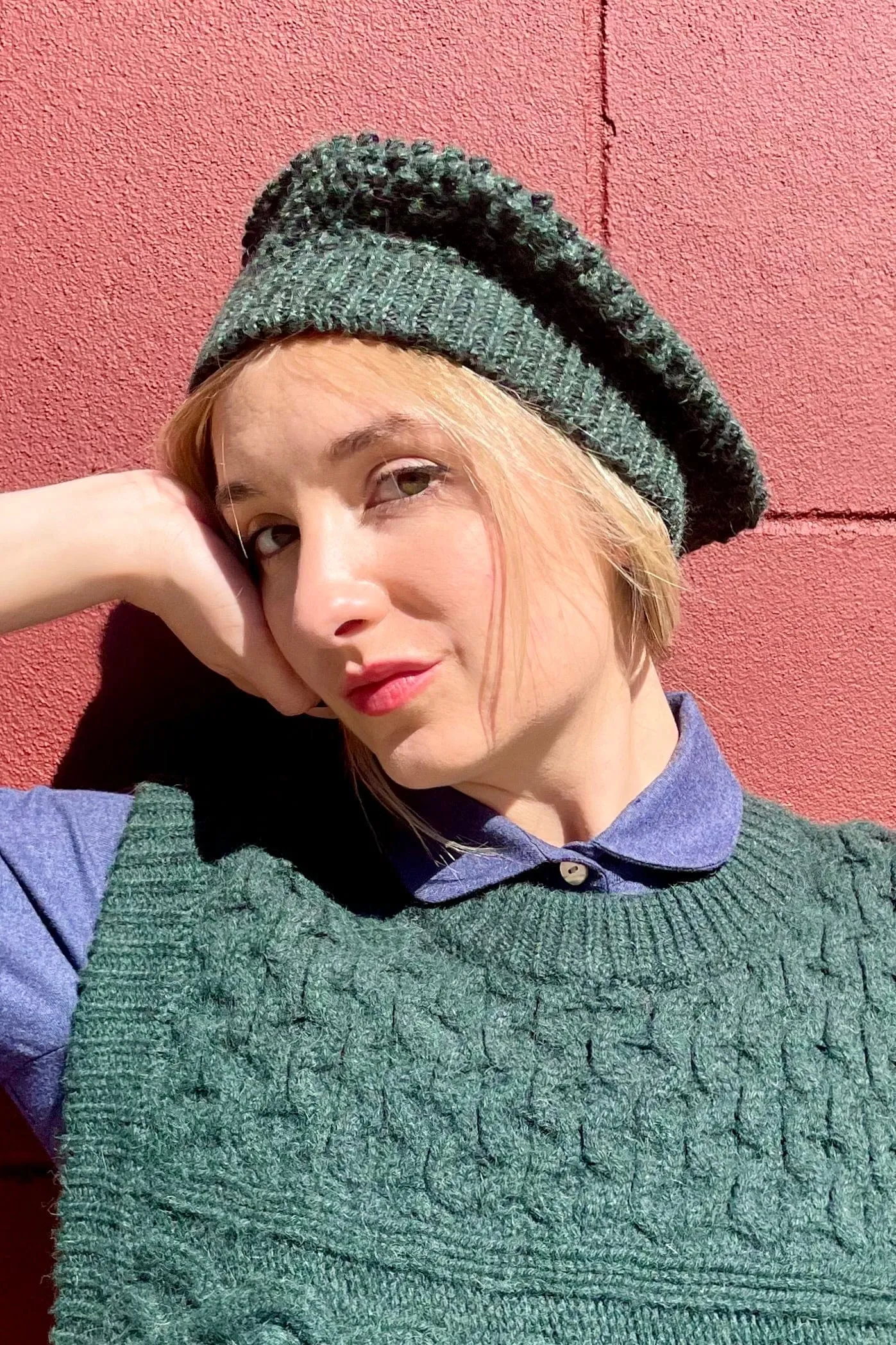 Sophie Handknit Wool Beret