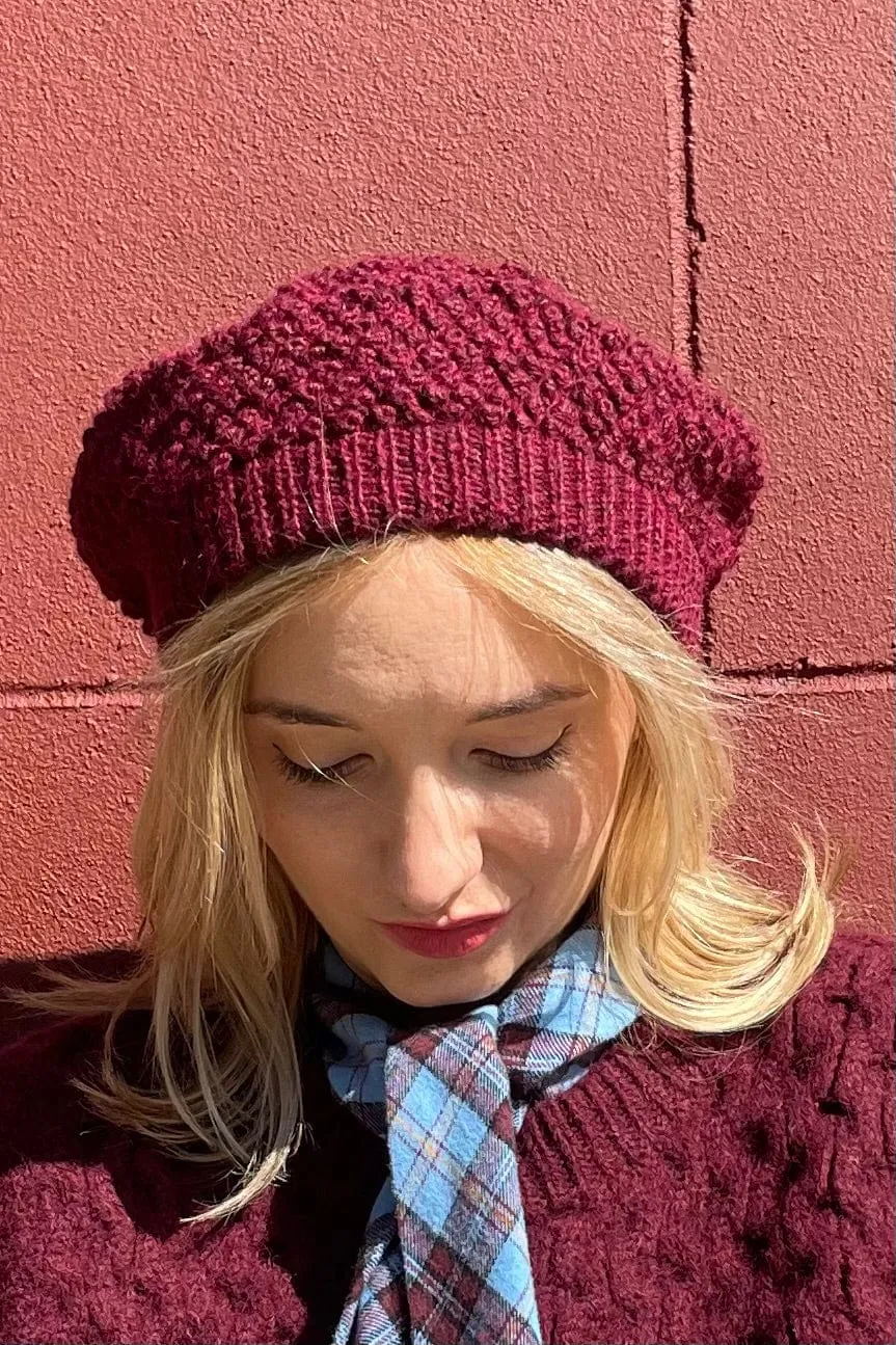 Sophie Handknit Wool Beret