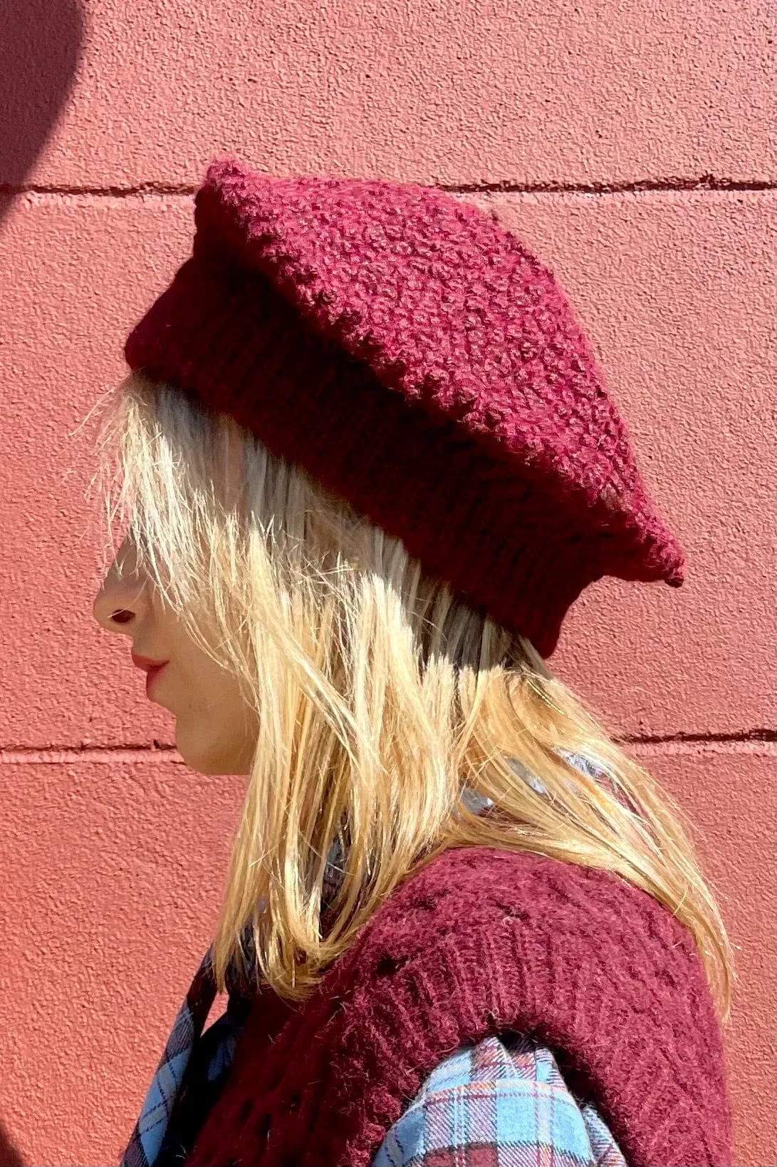 Sophie Handknit Wool Beret