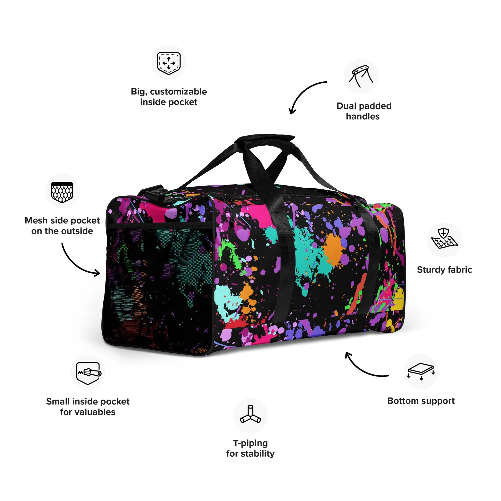 Splatter Paint Duffel Bag