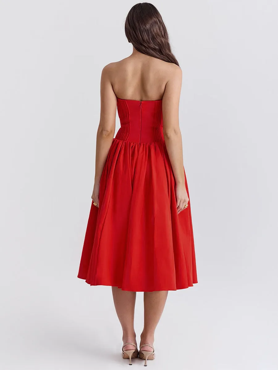 Strapless Midi Sundress