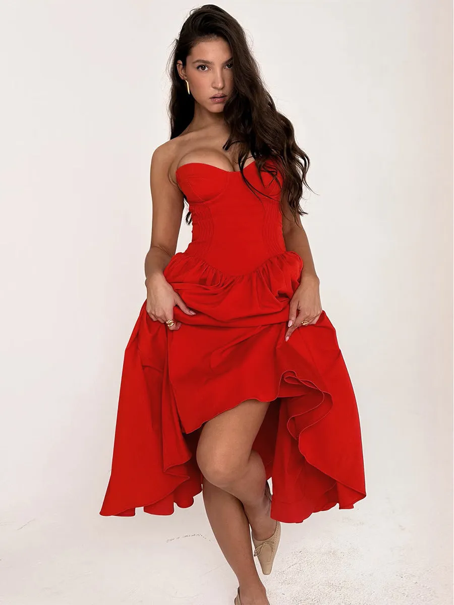 Strapless Midi Sundress