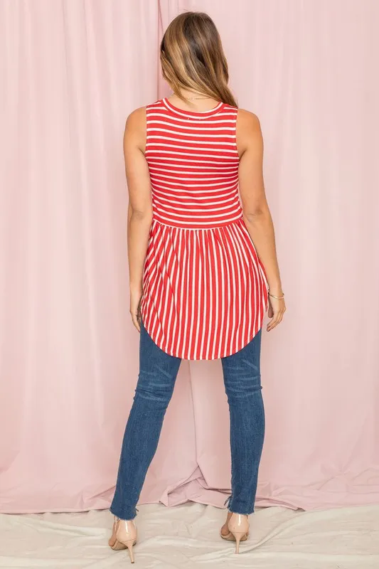 Stripe High Waist Tunic